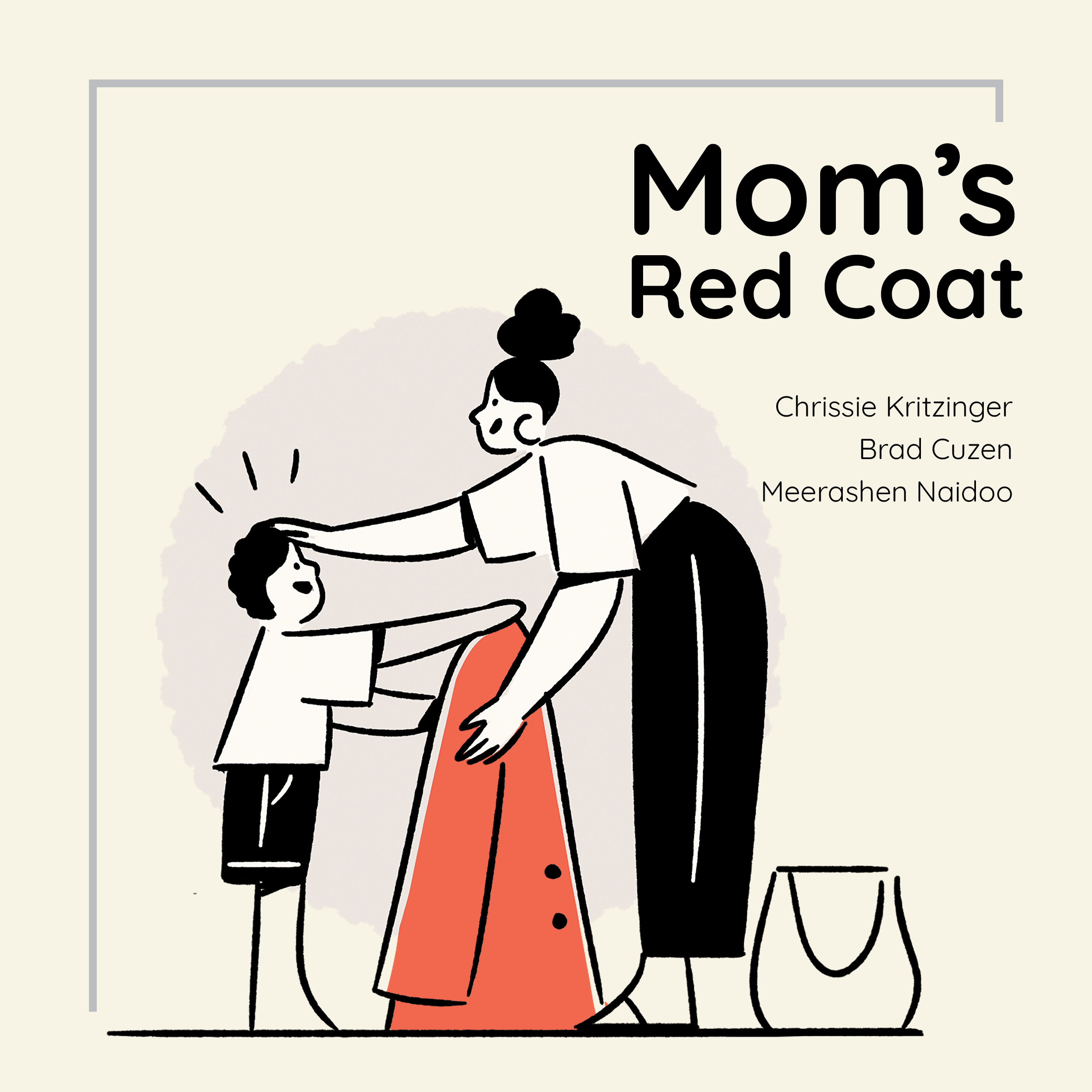 Mom’s Red Coat — original illustrated page 1, English text included
