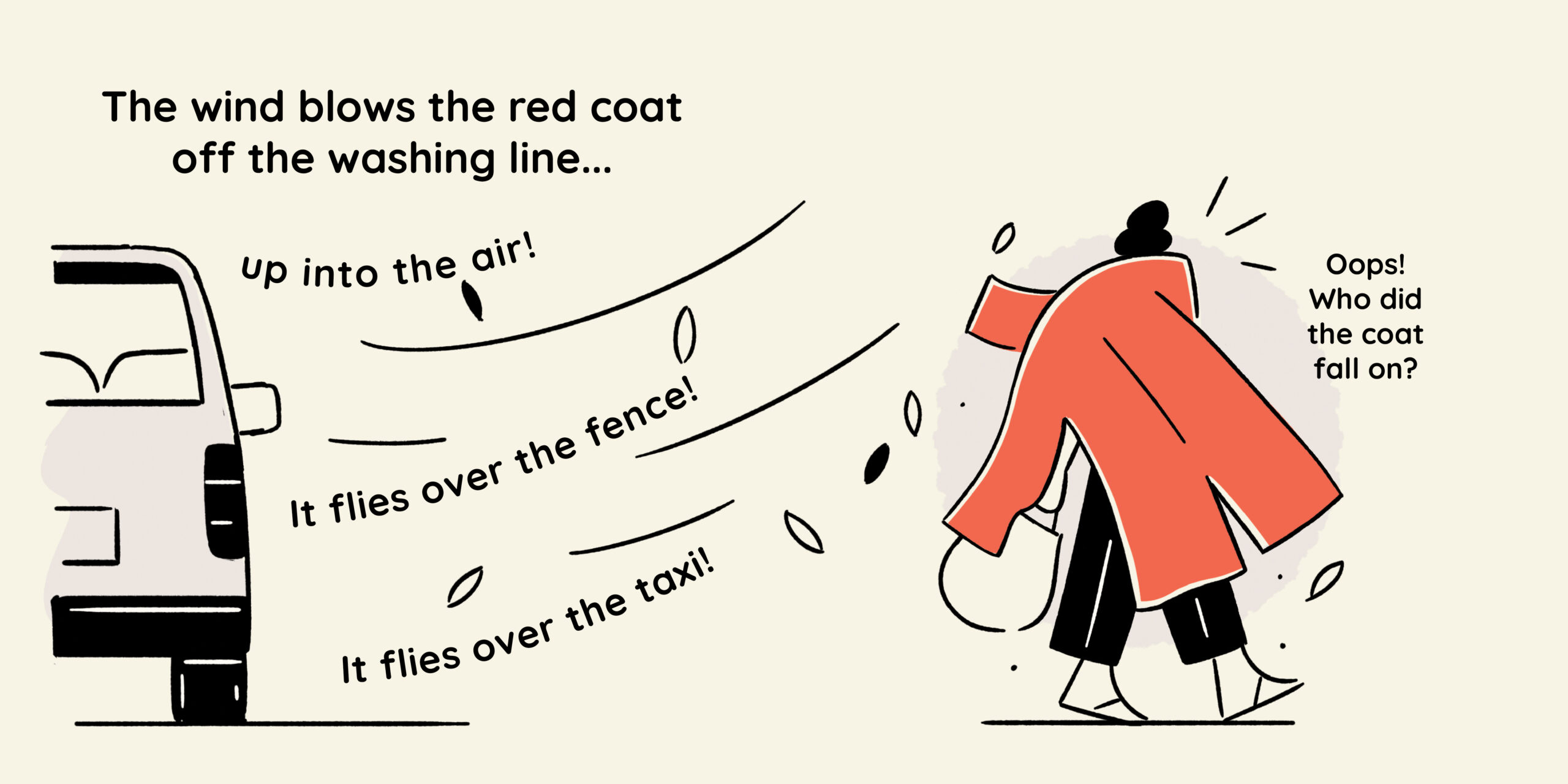 Mom’s Red Coat — original illustrated page 12, English text included