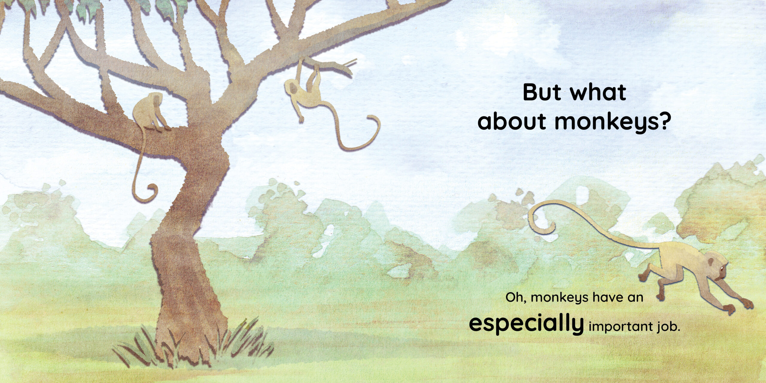 Monkey business — original illustrated page 6, English text included
