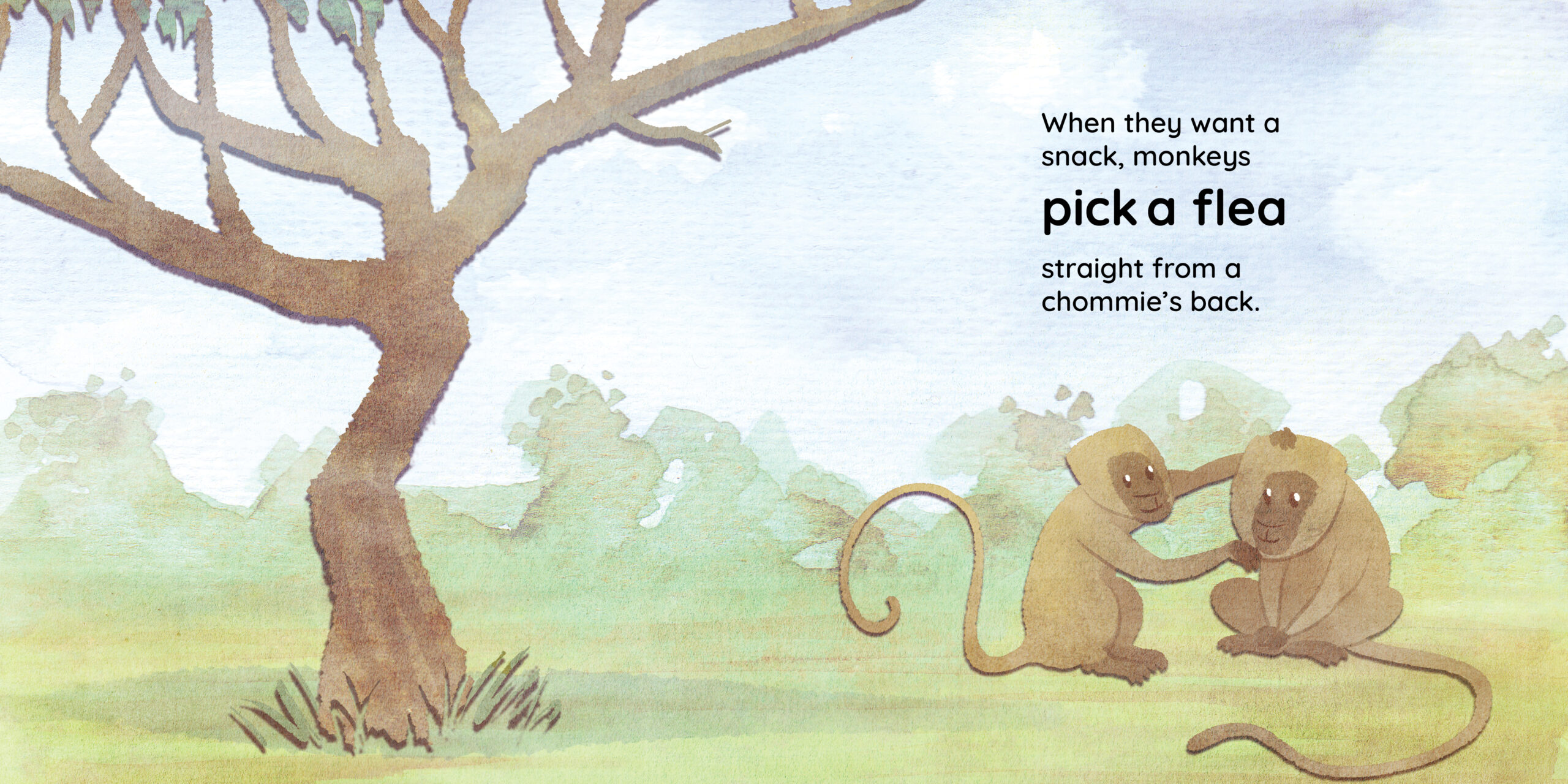 Monkey business — original illustrated page 11, English text included