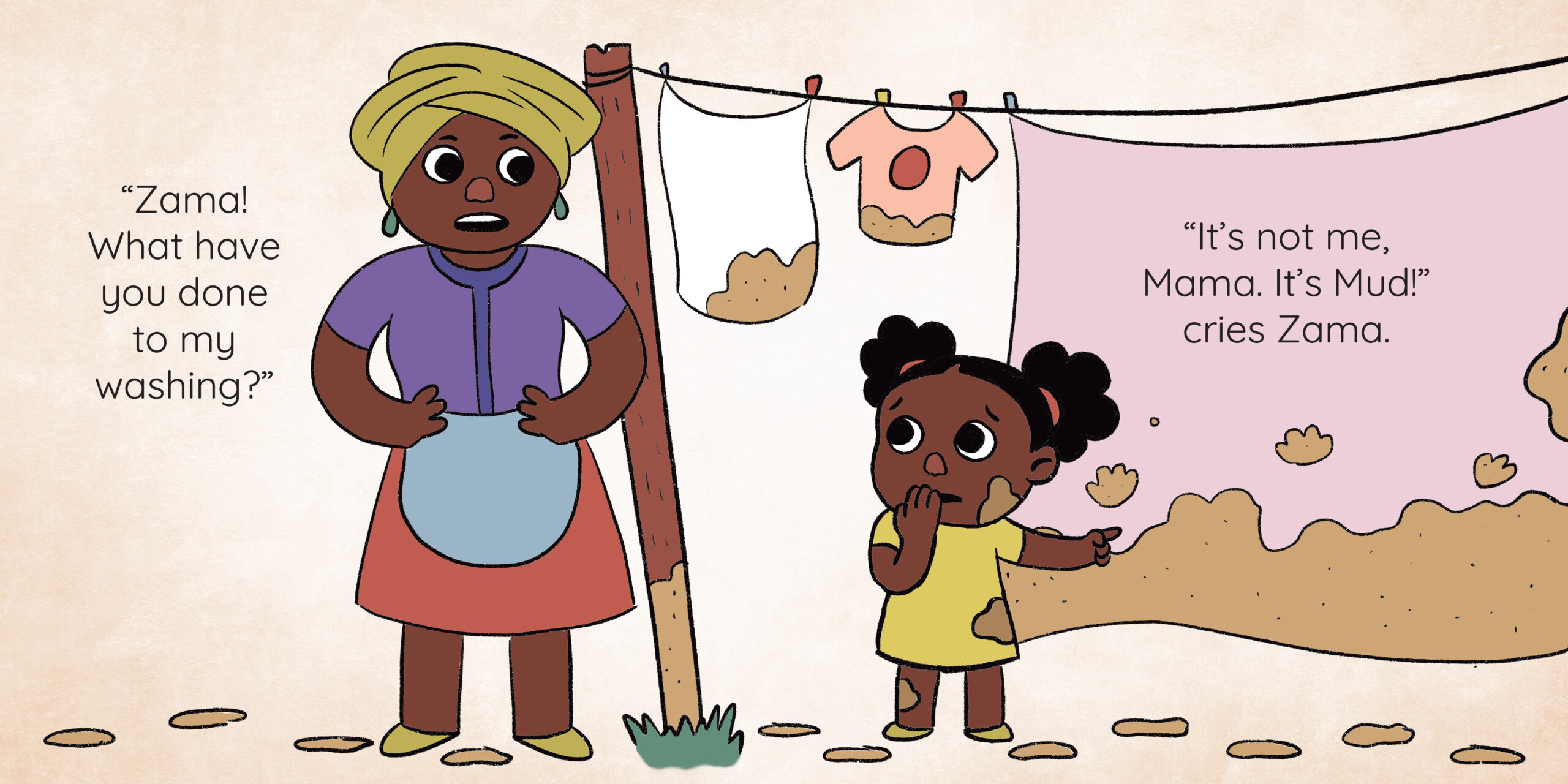 MUD! — original illustrated page 6, English text included