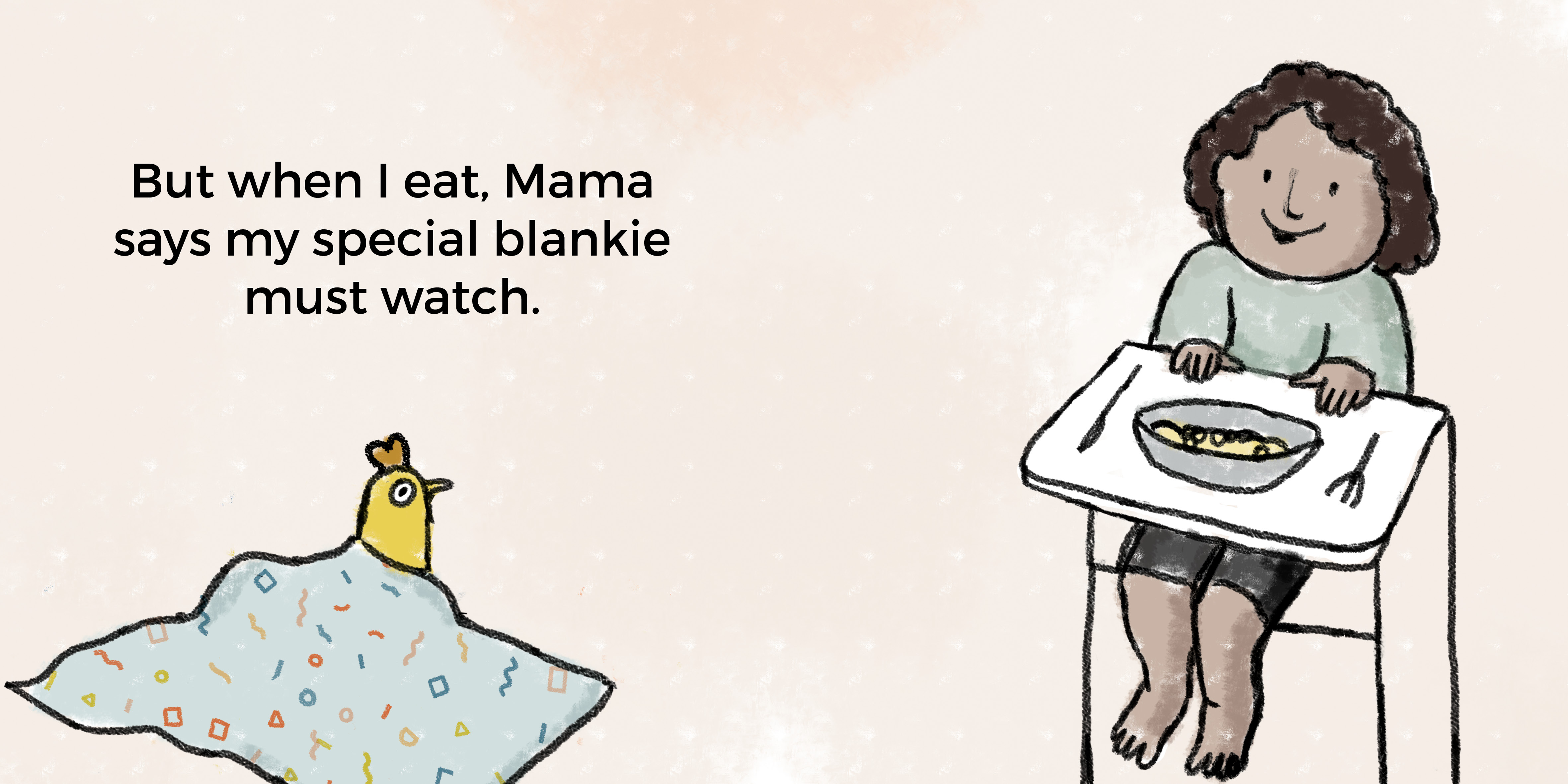 My Special Blankie — original illustrated page 12, English text included