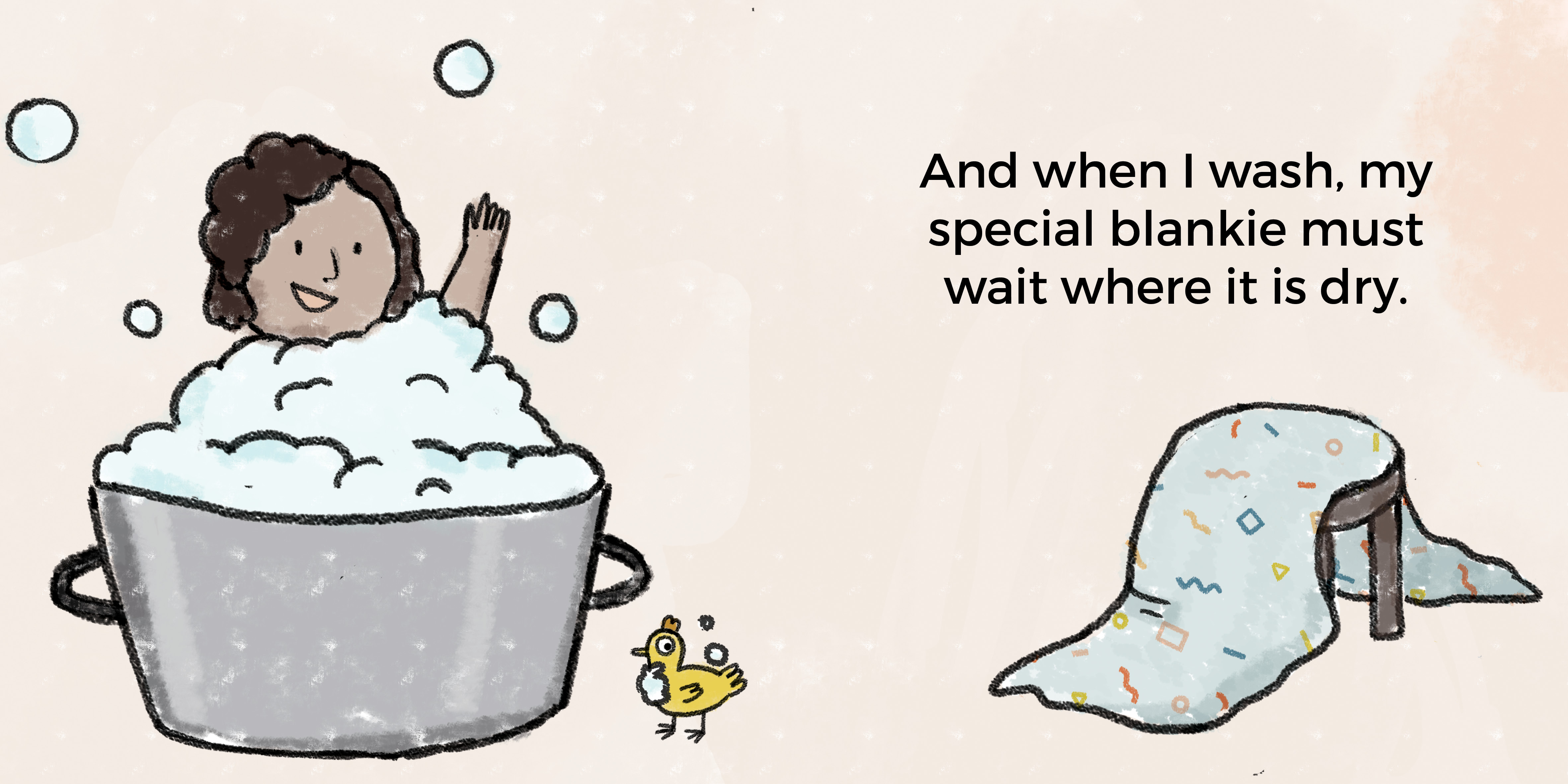 My Special Blankie — original illustrated page 13, English text included