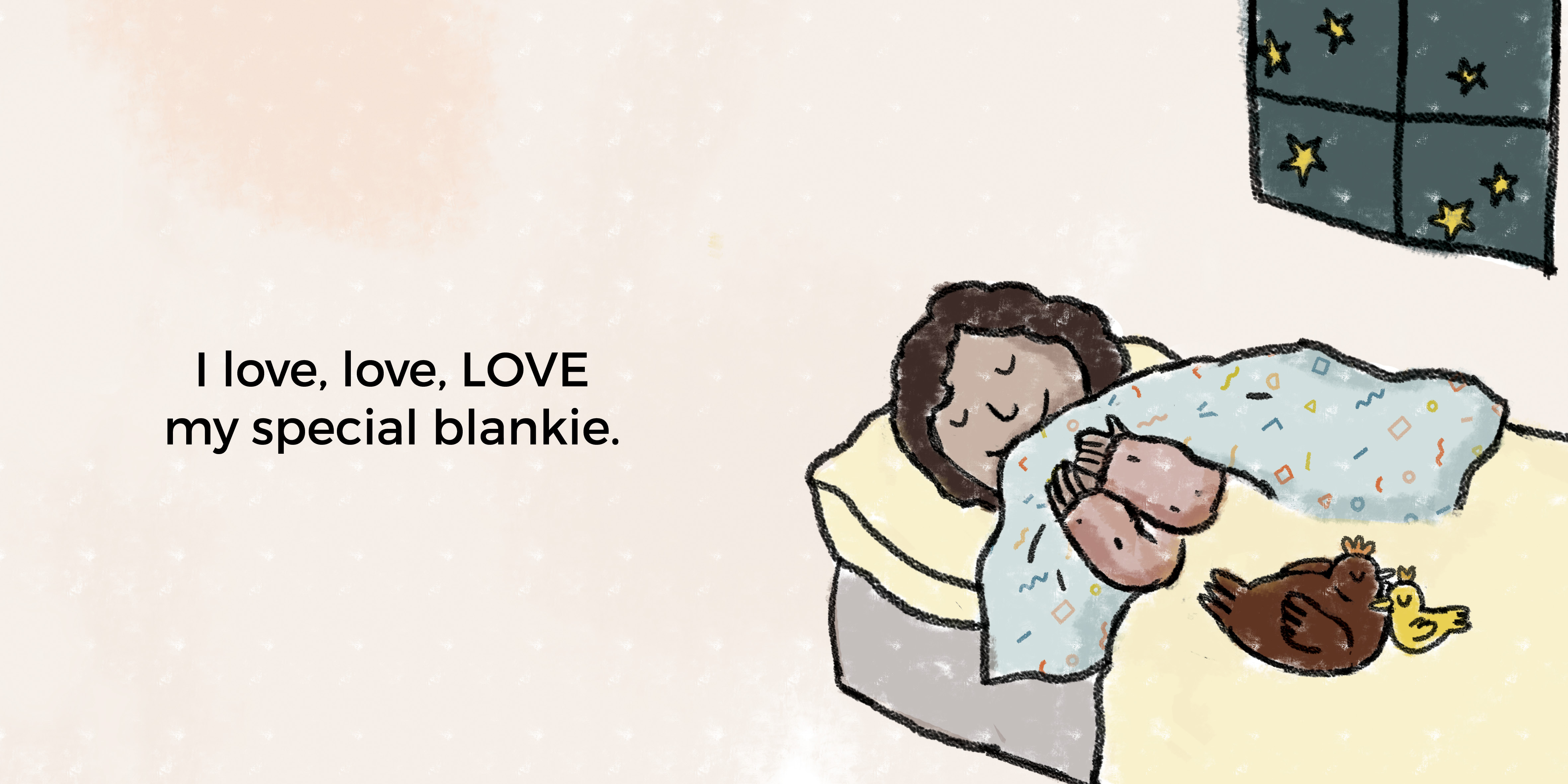 My Special Blankie — original illustrated page 16, English text included