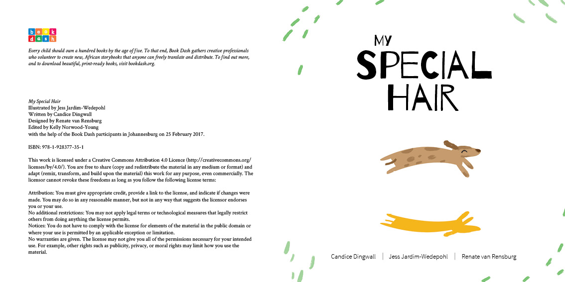 My Special Hair — original illustrated page 3, English text included