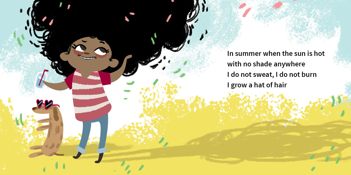 My Special Hair — original illustrated page 6, English text included