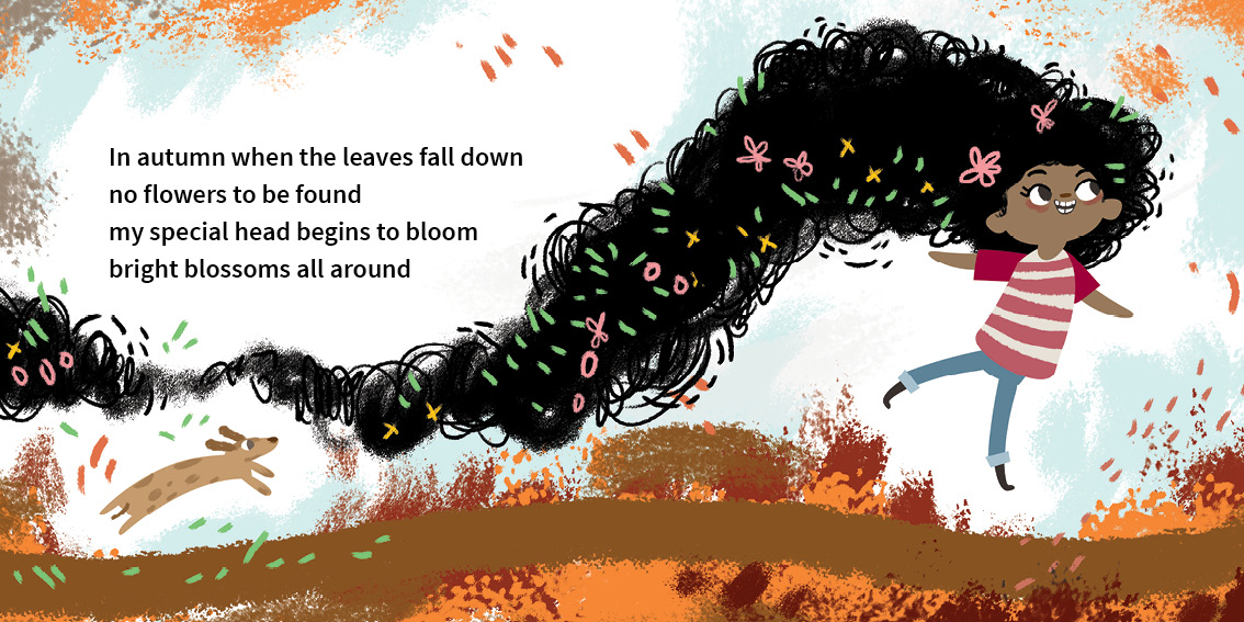 My Special Hair — original illustrated page 9, English text included