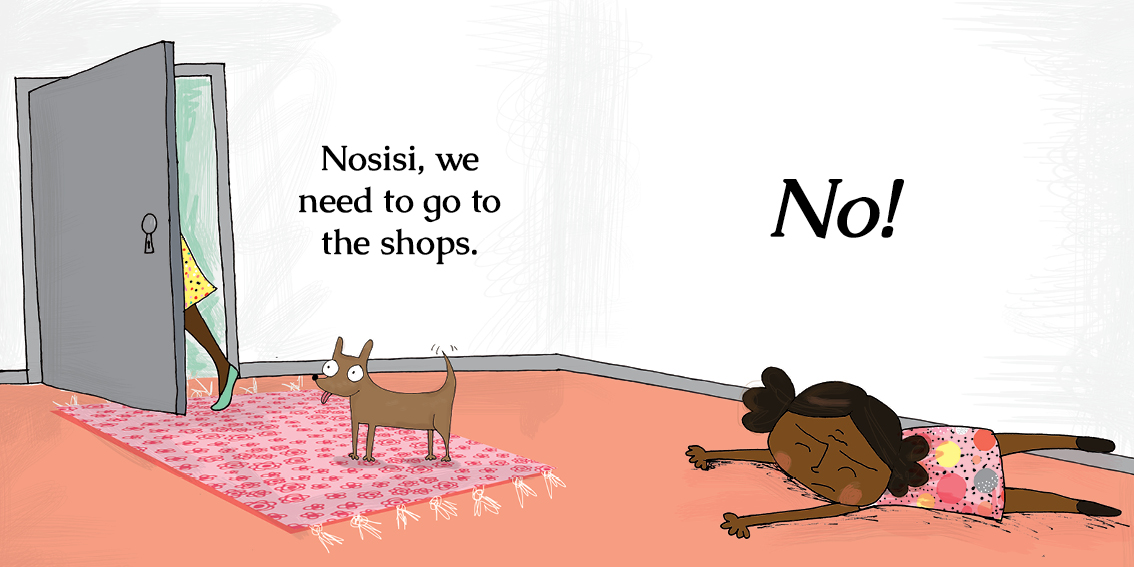 No! — original illustrated page 6, English text included