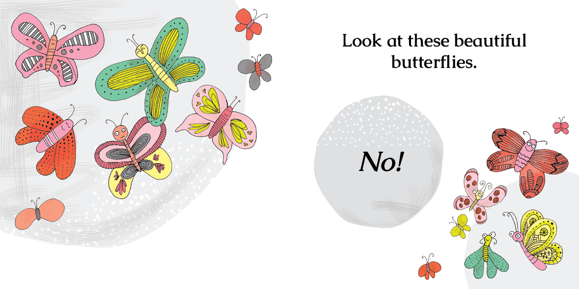 No! — original illustrated page 7, English text included