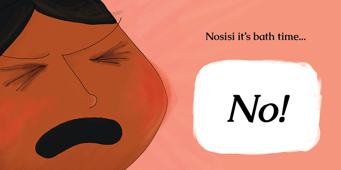 No! — original illustrated page 10, English text included