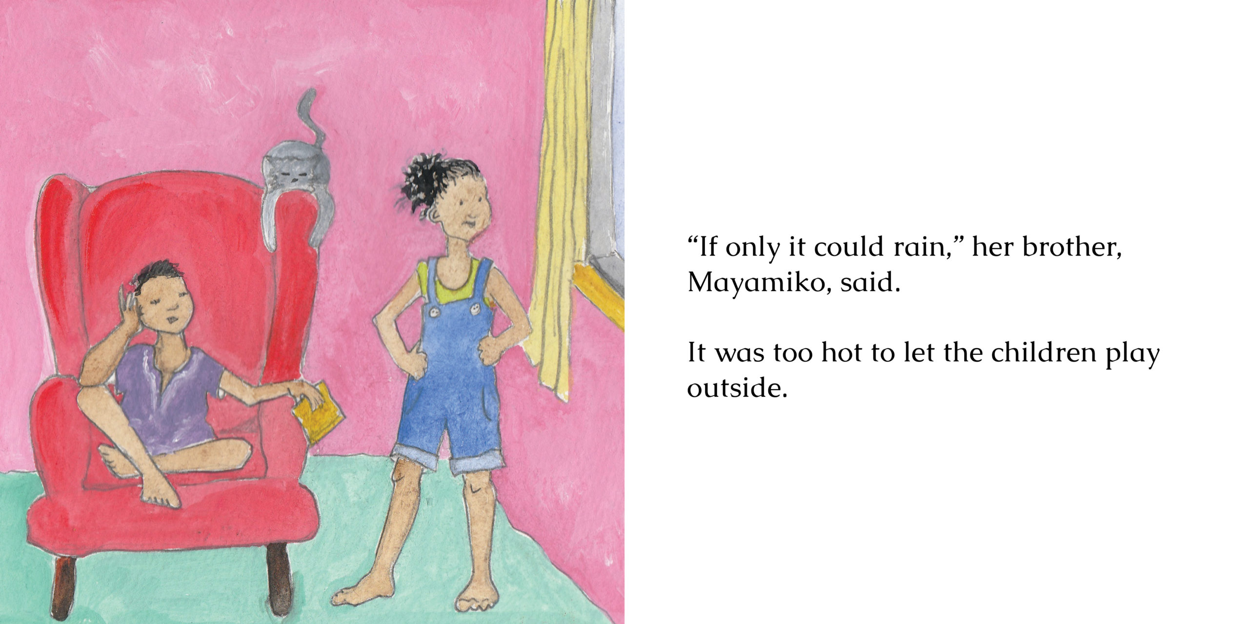 O Rain Come — original illustrated page 4, English text included