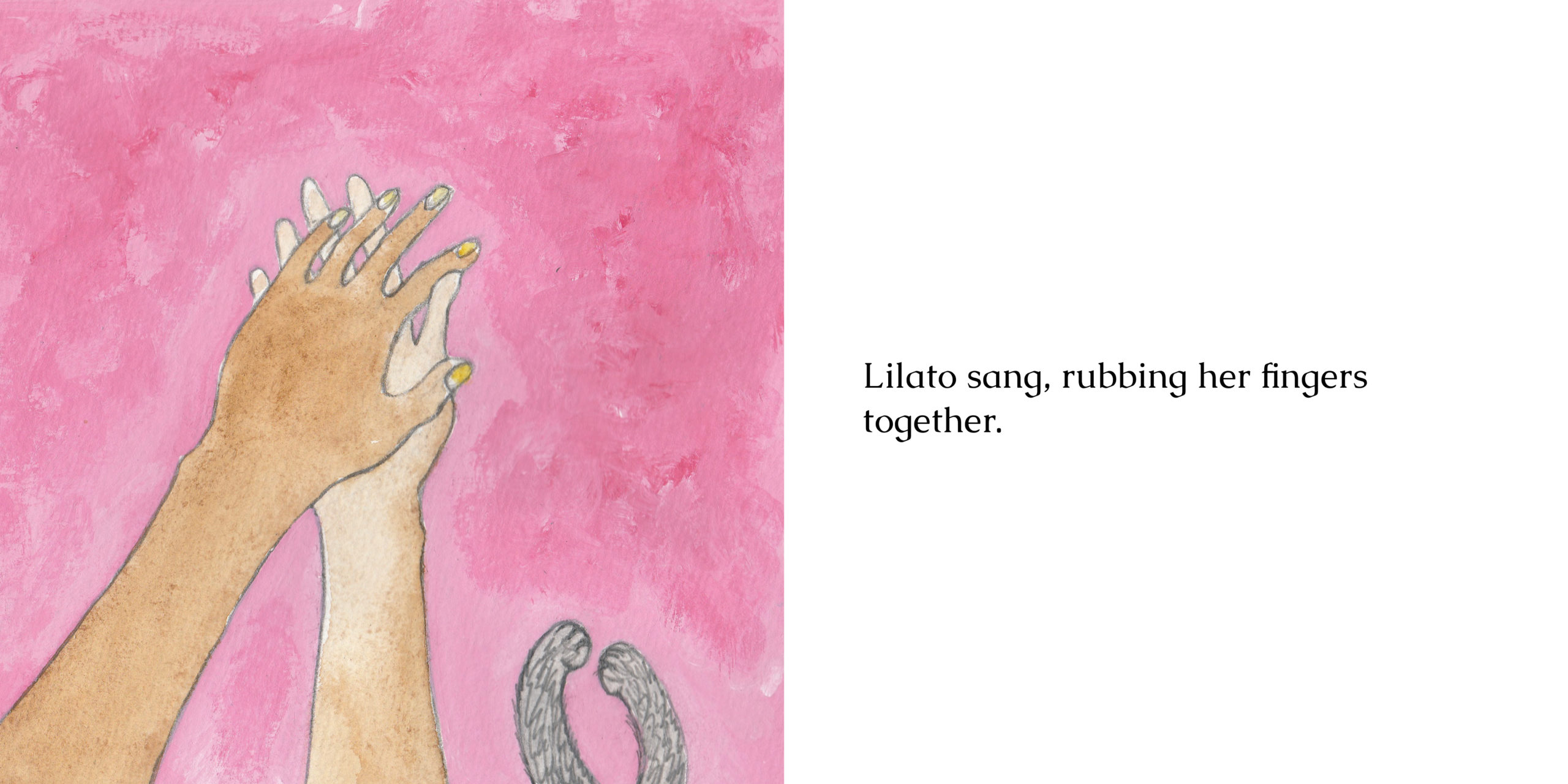 O Rain Come — original illustrated page 8, English text included