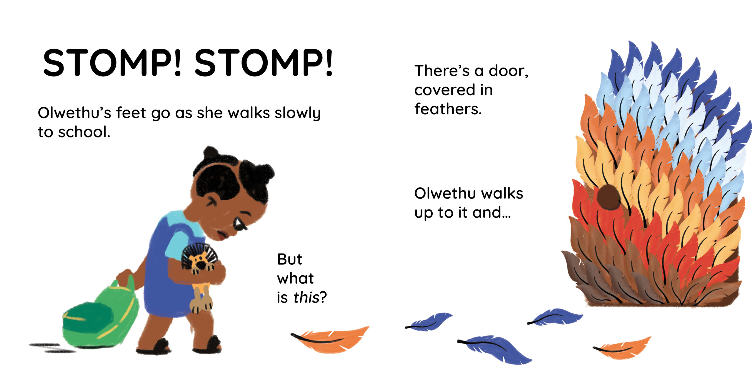 Open the door — original illustrated page 3, English text included