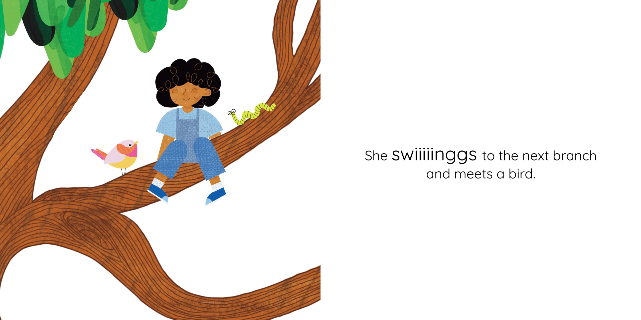 Oyisa and the Giant Tree — original illustrated page 9, English text included