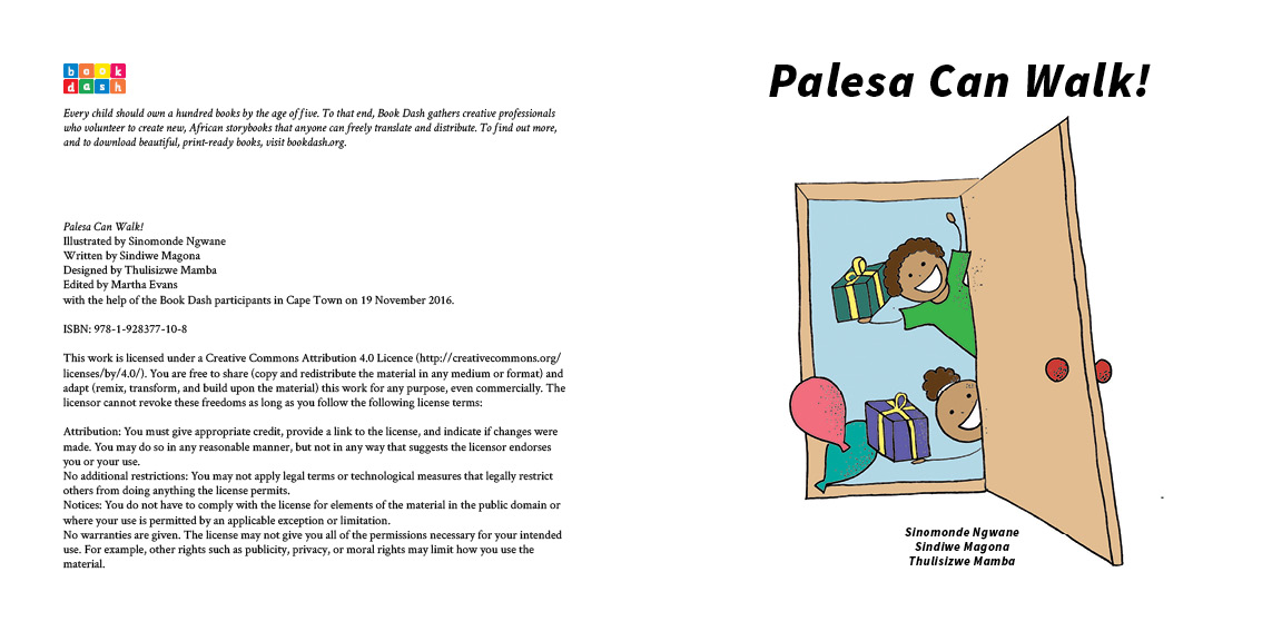 Palesa Can Walk! — original illustrated page 4, English text included