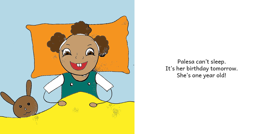 Palesa Can Walk! — original illustrated page 5, English text included