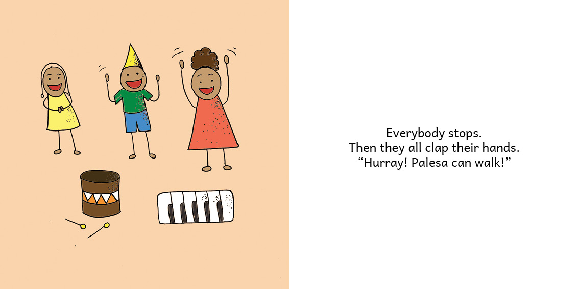 Palesa Can Walk! — original illustrated page 15, English text included