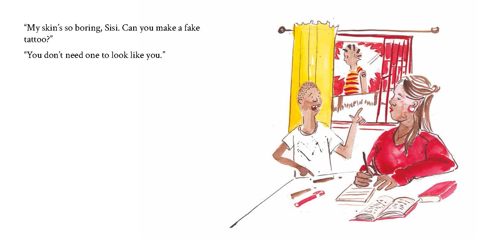 Rafiki’s Style — original illustrated page 9, English text included