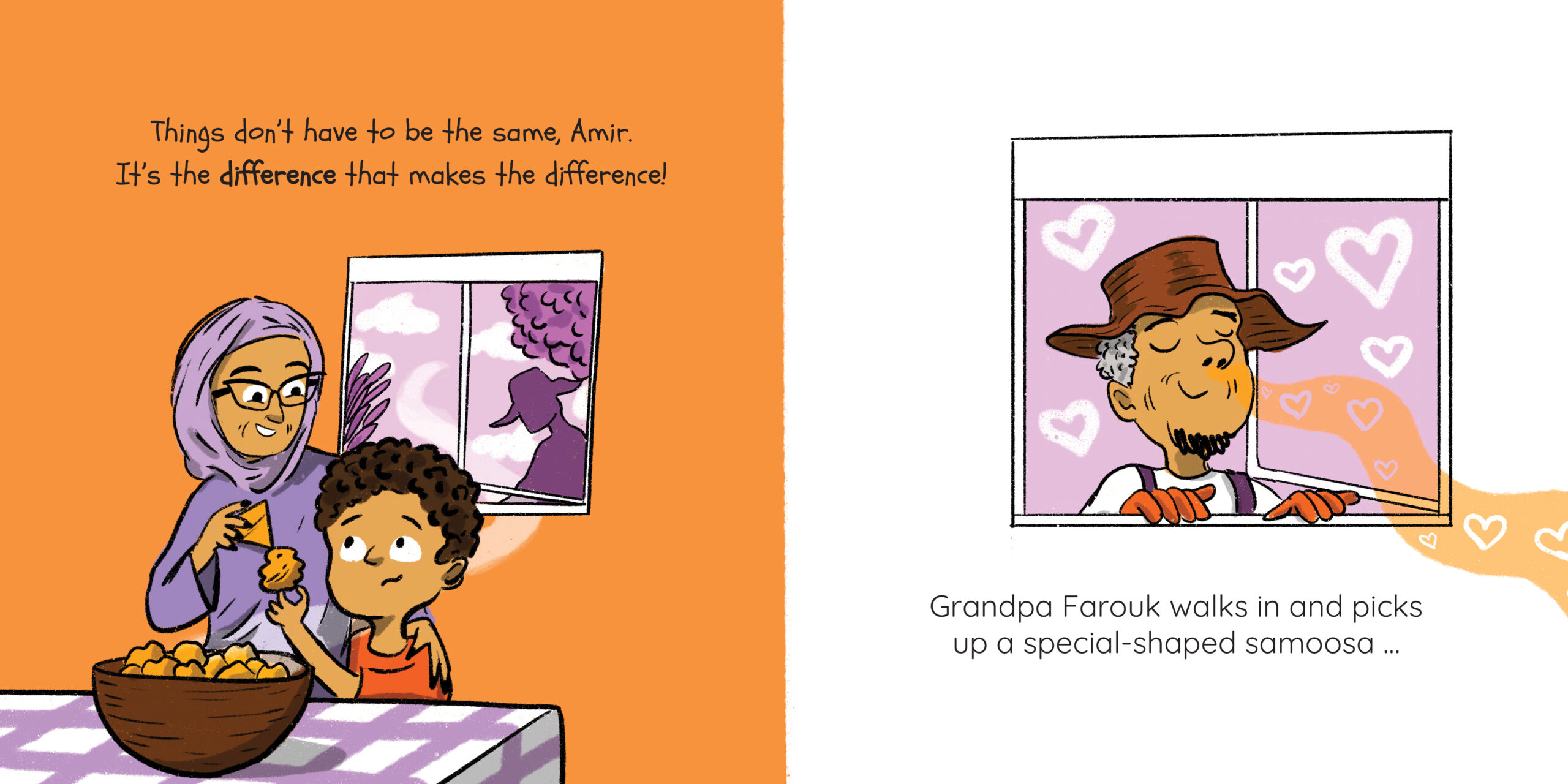 Samoosas! — original illustrated page 9, English text included