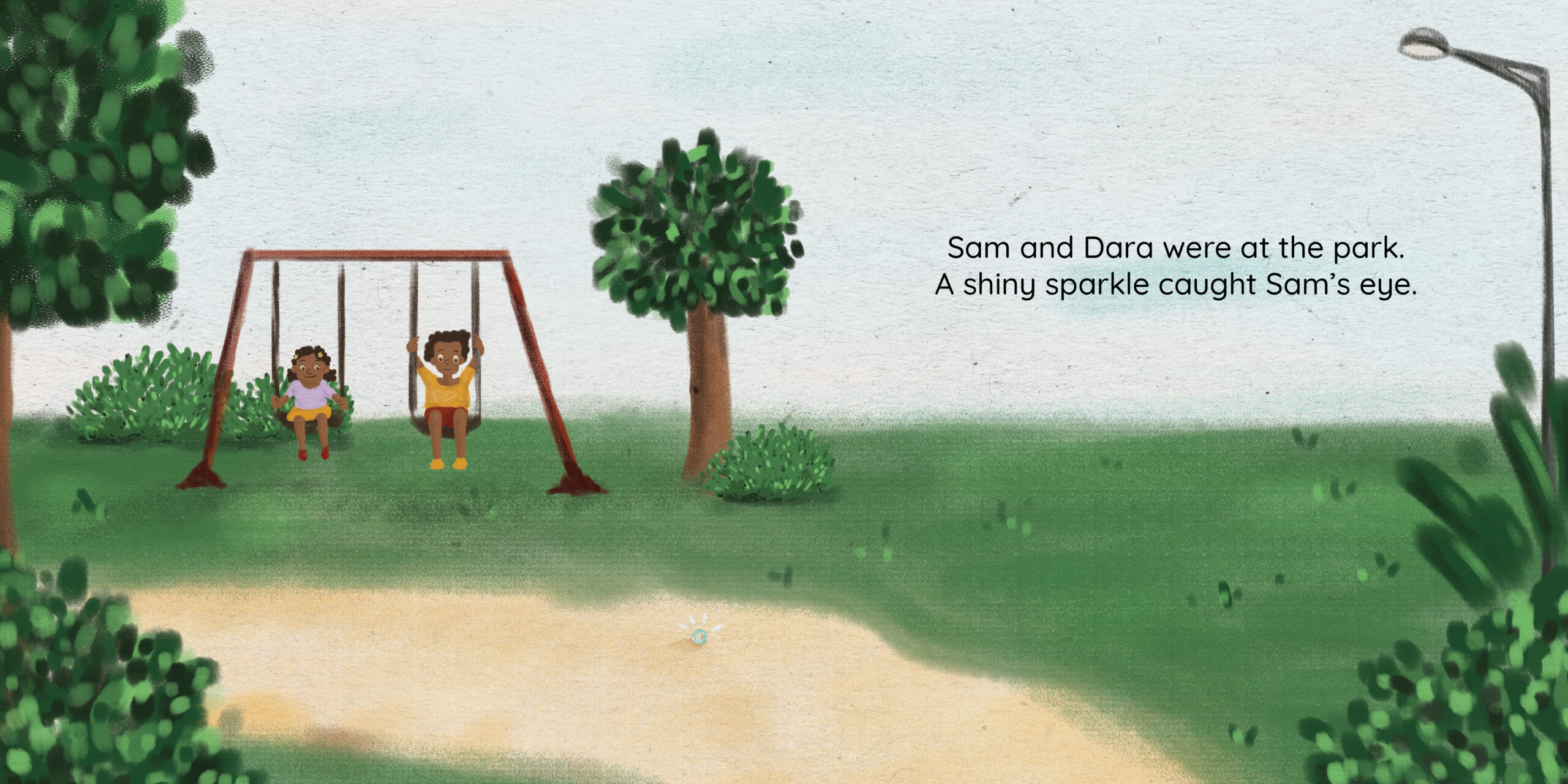 Sam’s Treasures — original illustrated page 2, English text included