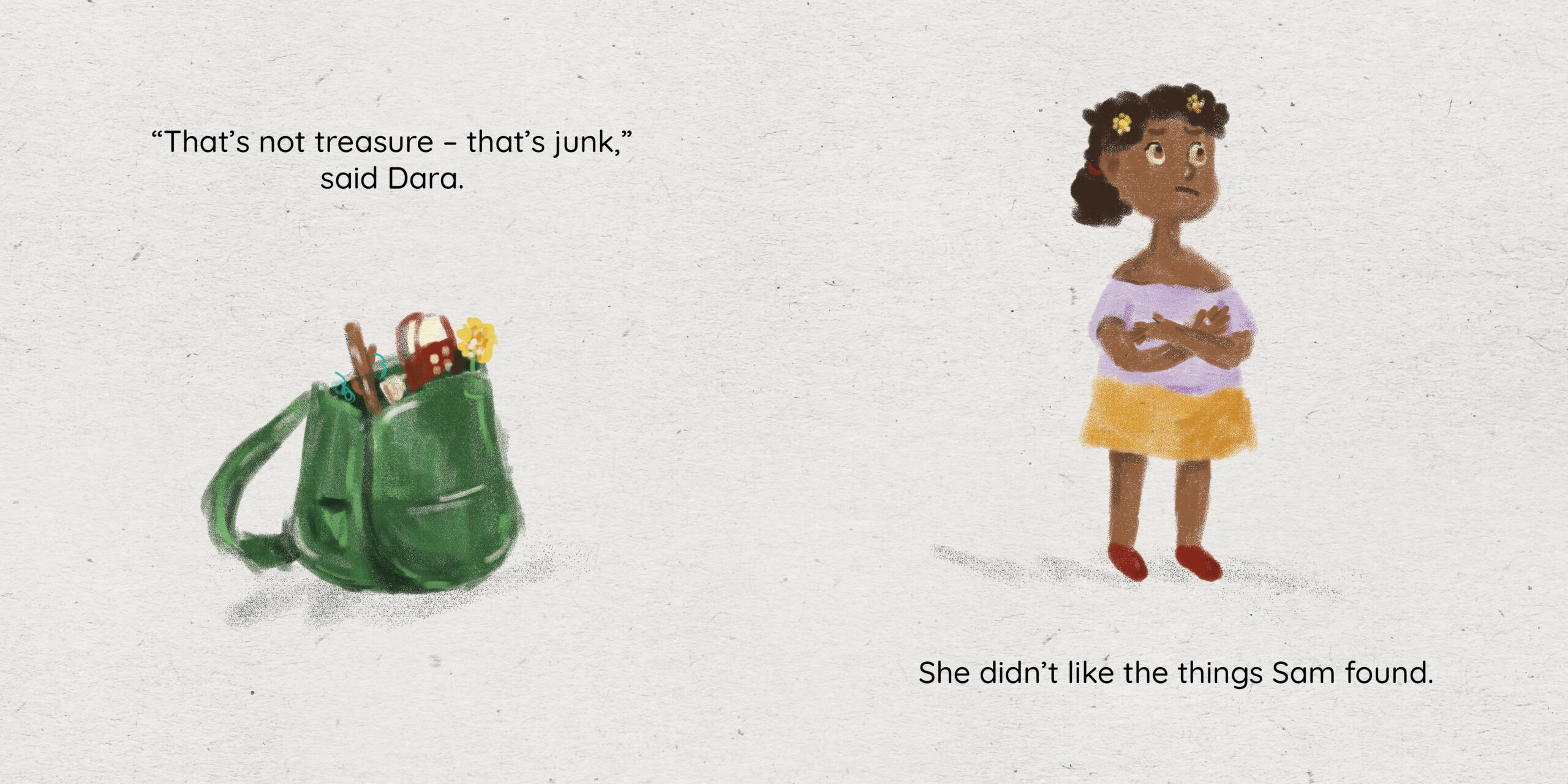 Sam’s Treasures — original illustrated page 4, English text included