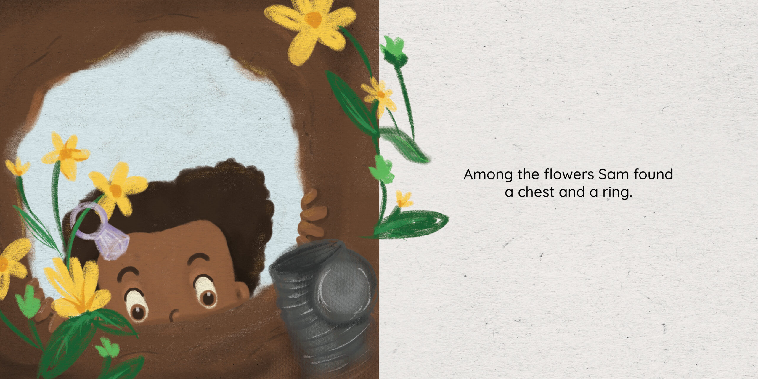 Sam’s Treasures — original illustrated page 8, English text included