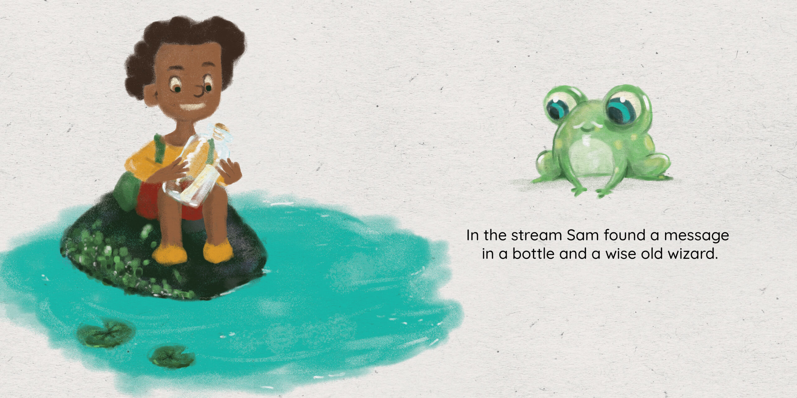 Sam’s Treasures — original illustrated page 9, English text included