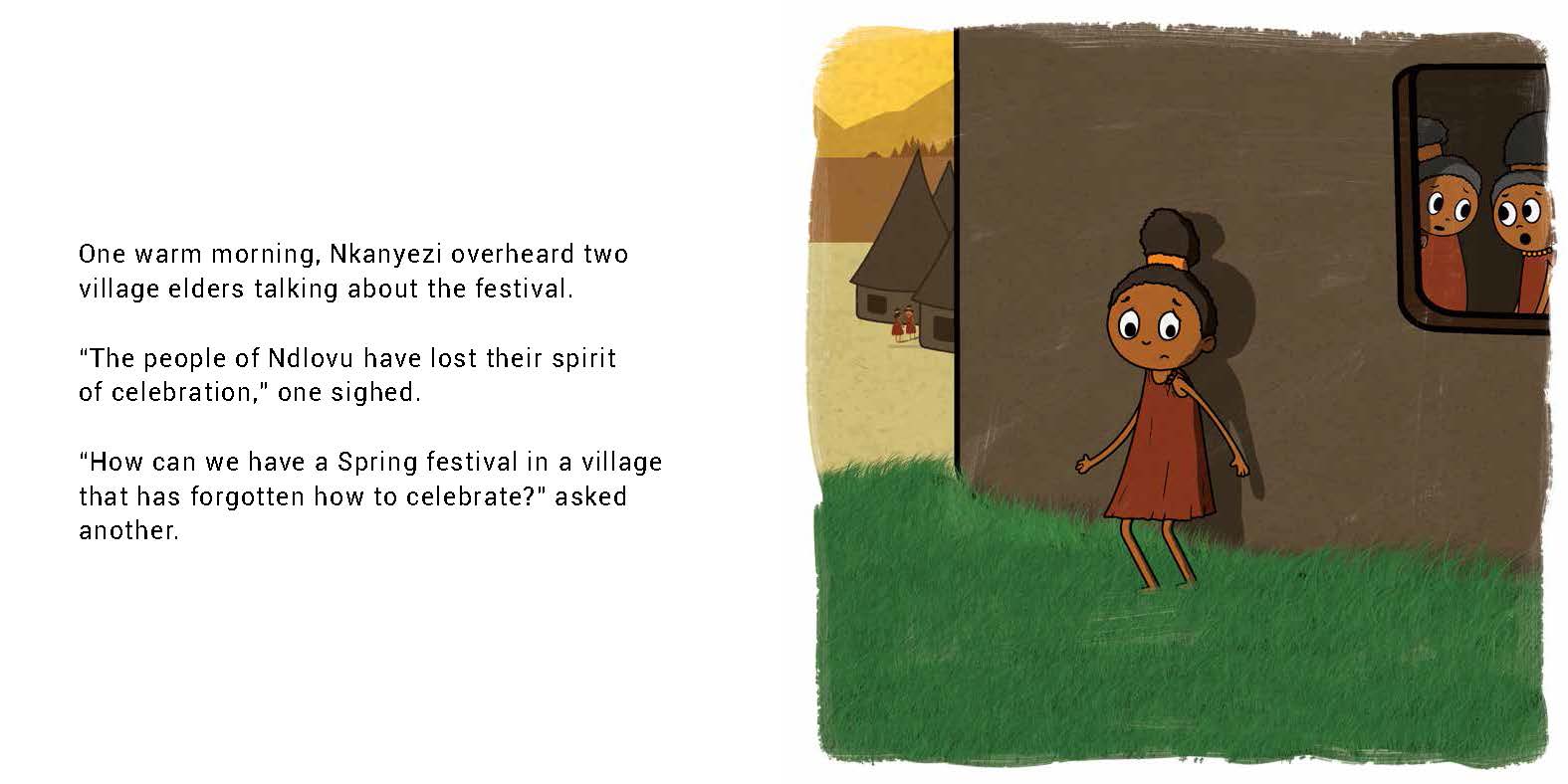 Searching for the Spirit of Spring — original illustrated page 3, English text included