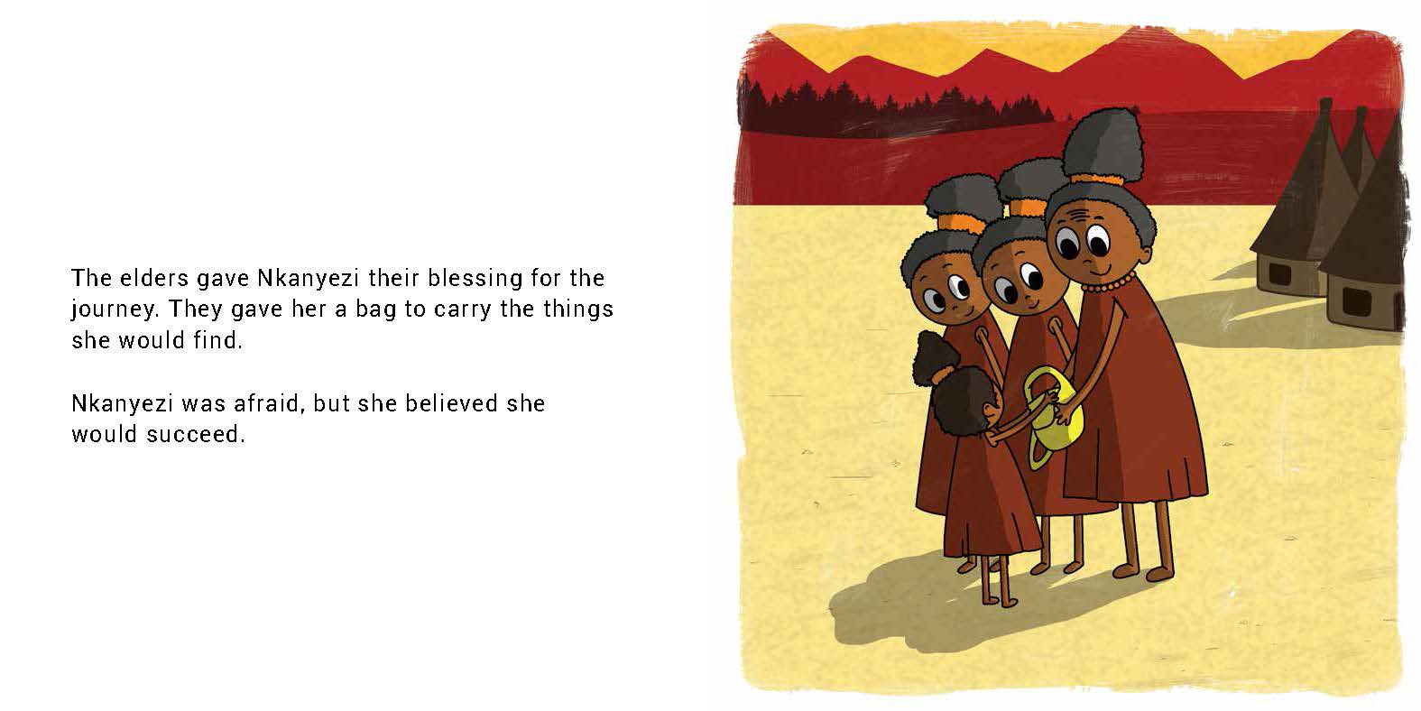 Searching for the Spirit of Spring — original illustrated page 5, English text included