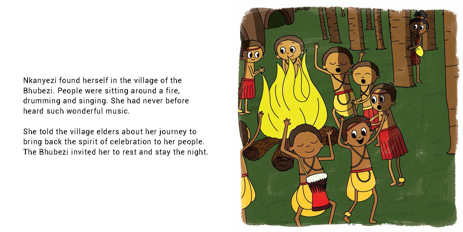 Searching for the Spirit of Spring — original illustrated page 9, English text included