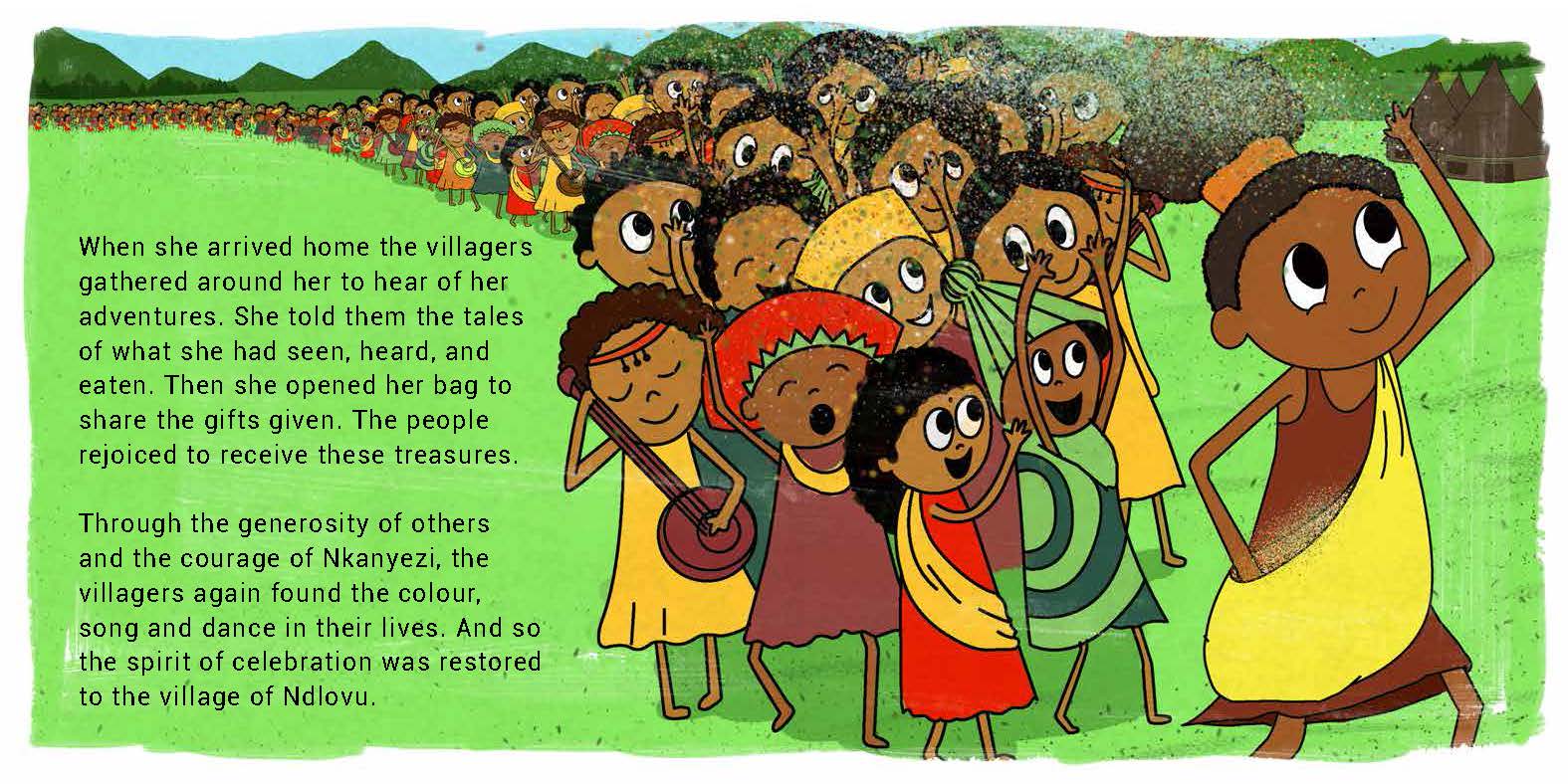 Searching for the Spirit of Spring — original illustrated page 13, English text included