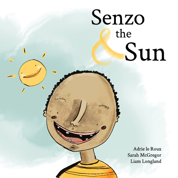 Senzo and the Sun — original illustrated page 1, English text included