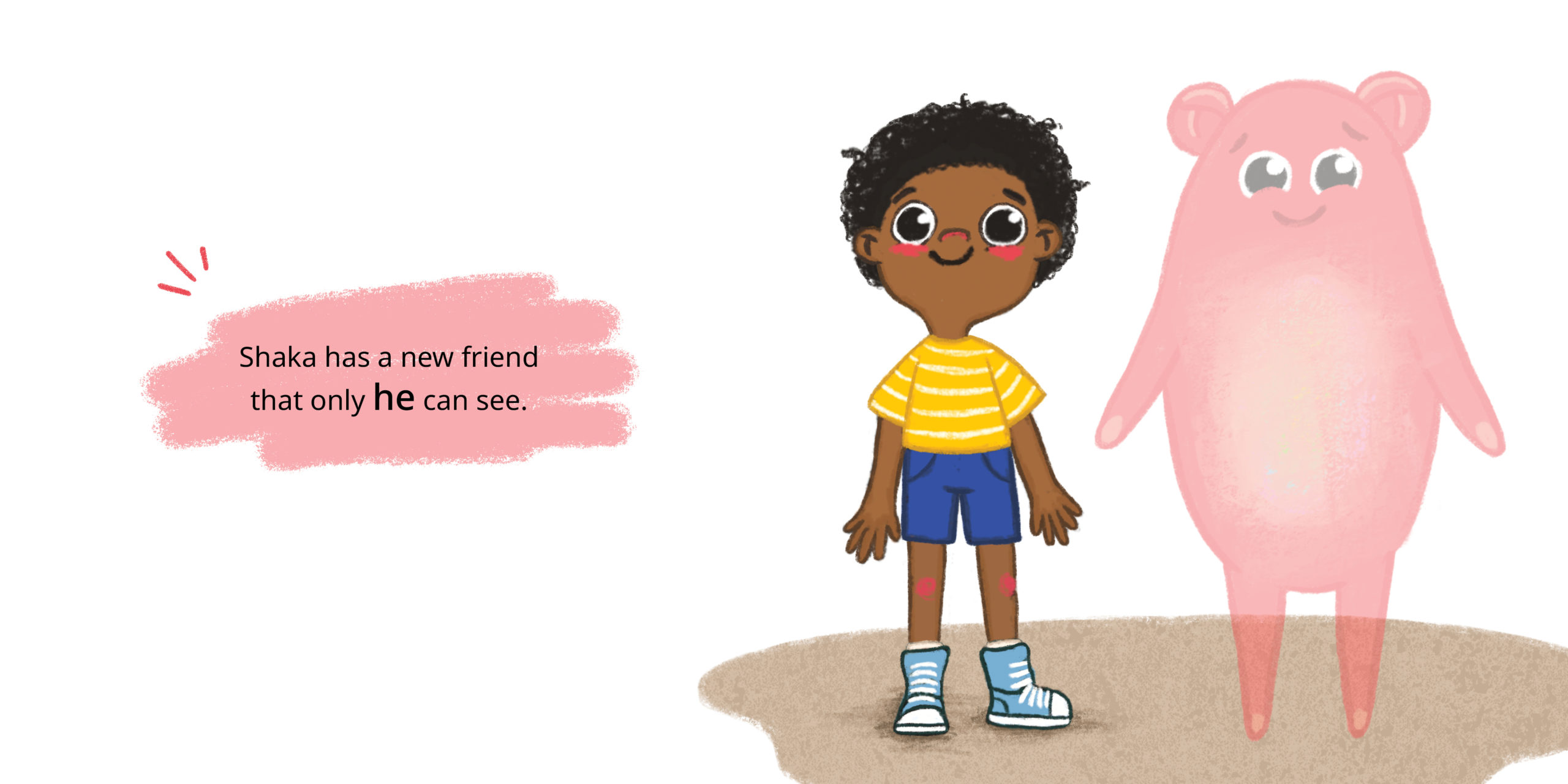 Shaka and Mazi — original illustrated page 2, English text included