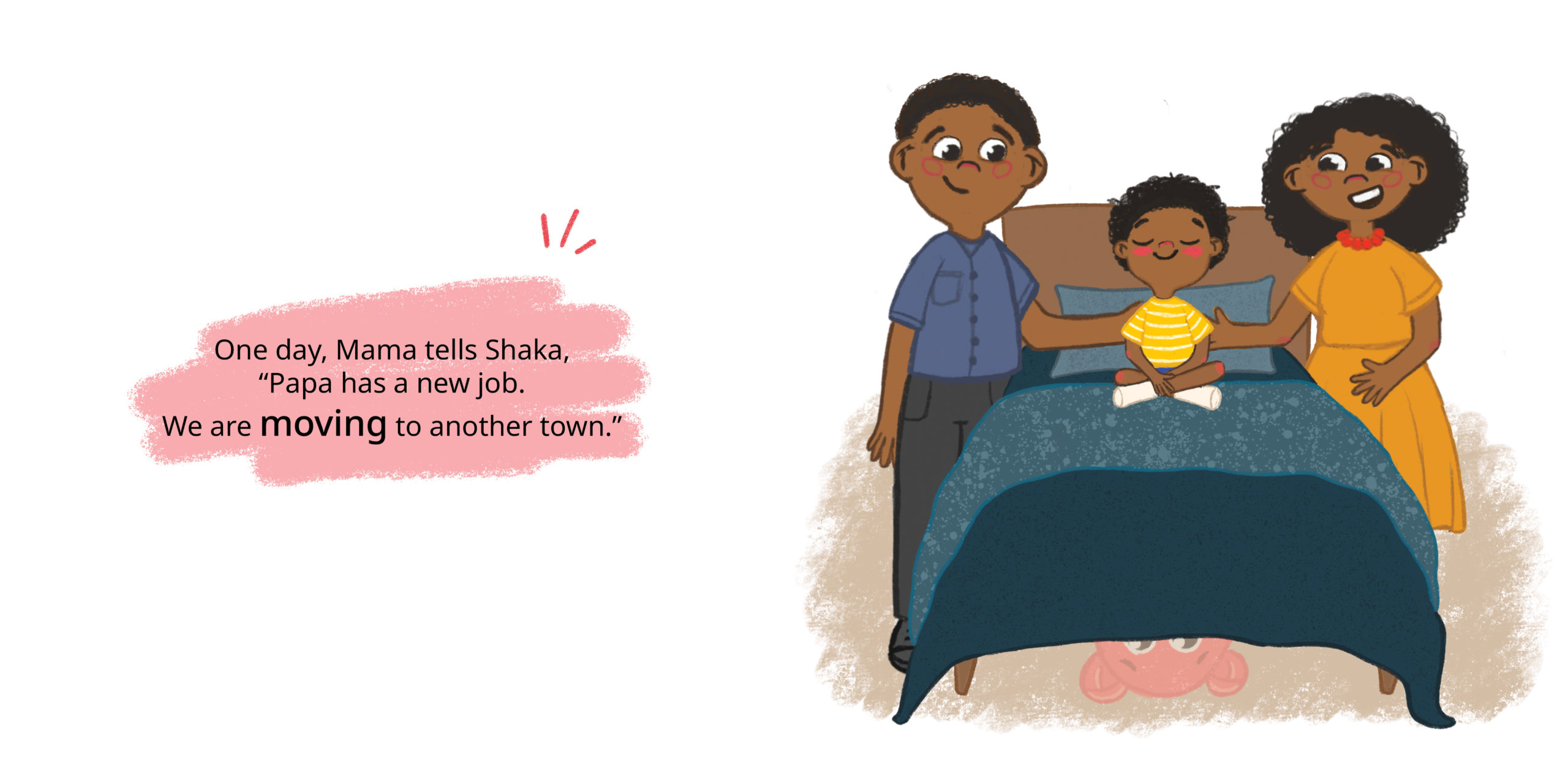 Shaka and Mazi — original illustrated page 6, English text included