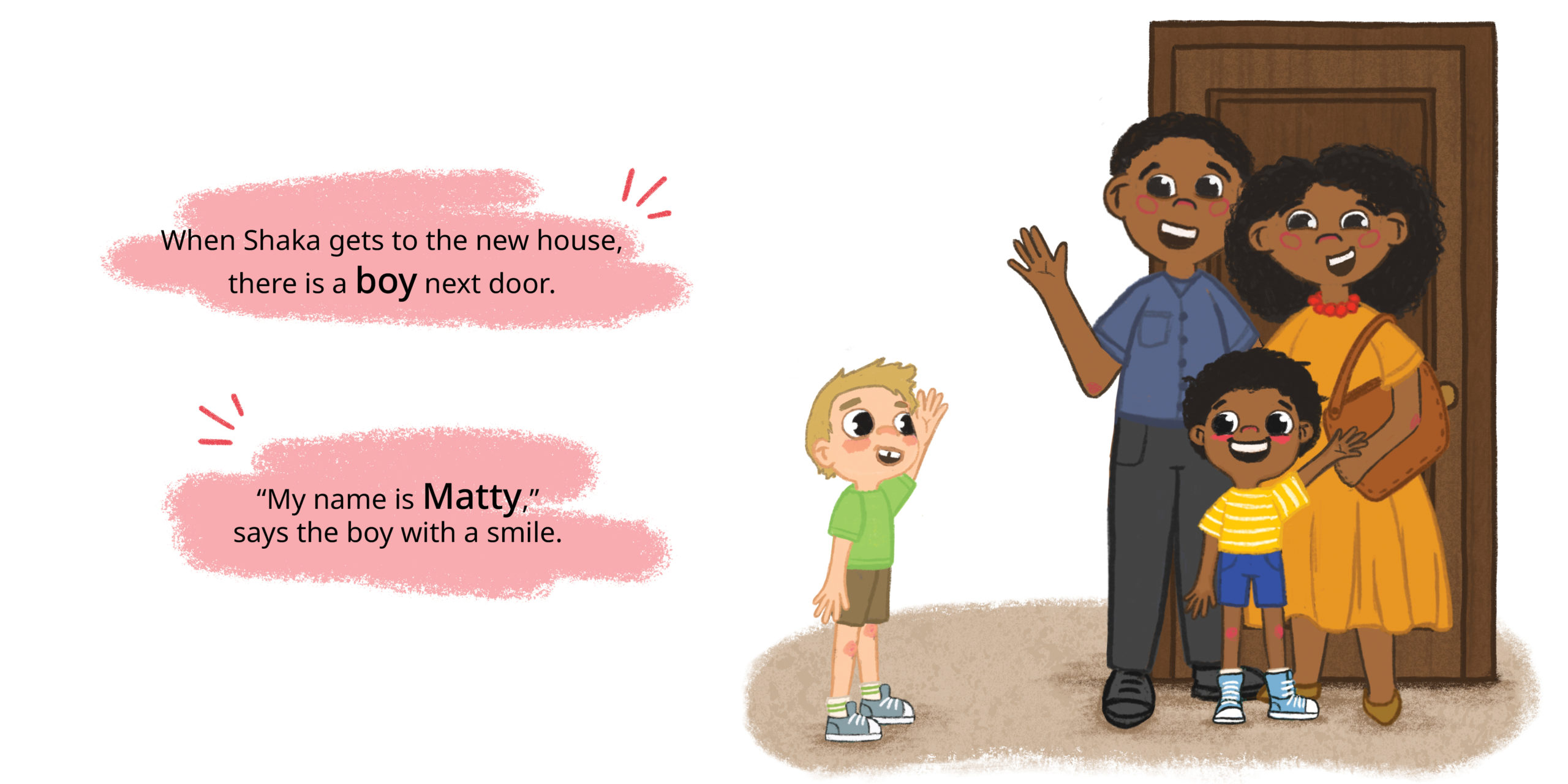 Shaka and Mazi — original illustrated page 12, English text included