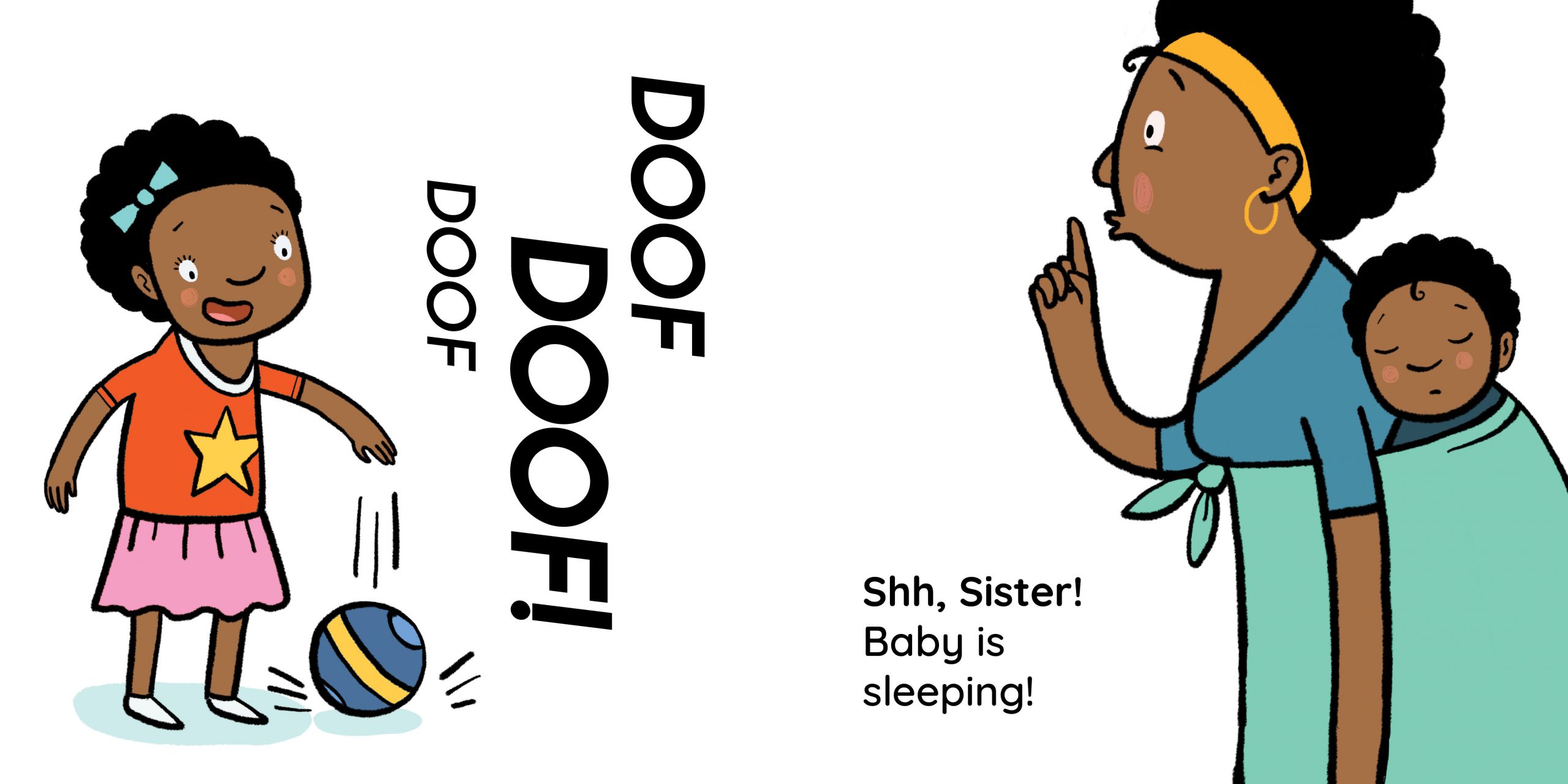 Shhhhh! — original illustrated page 3, English text included
