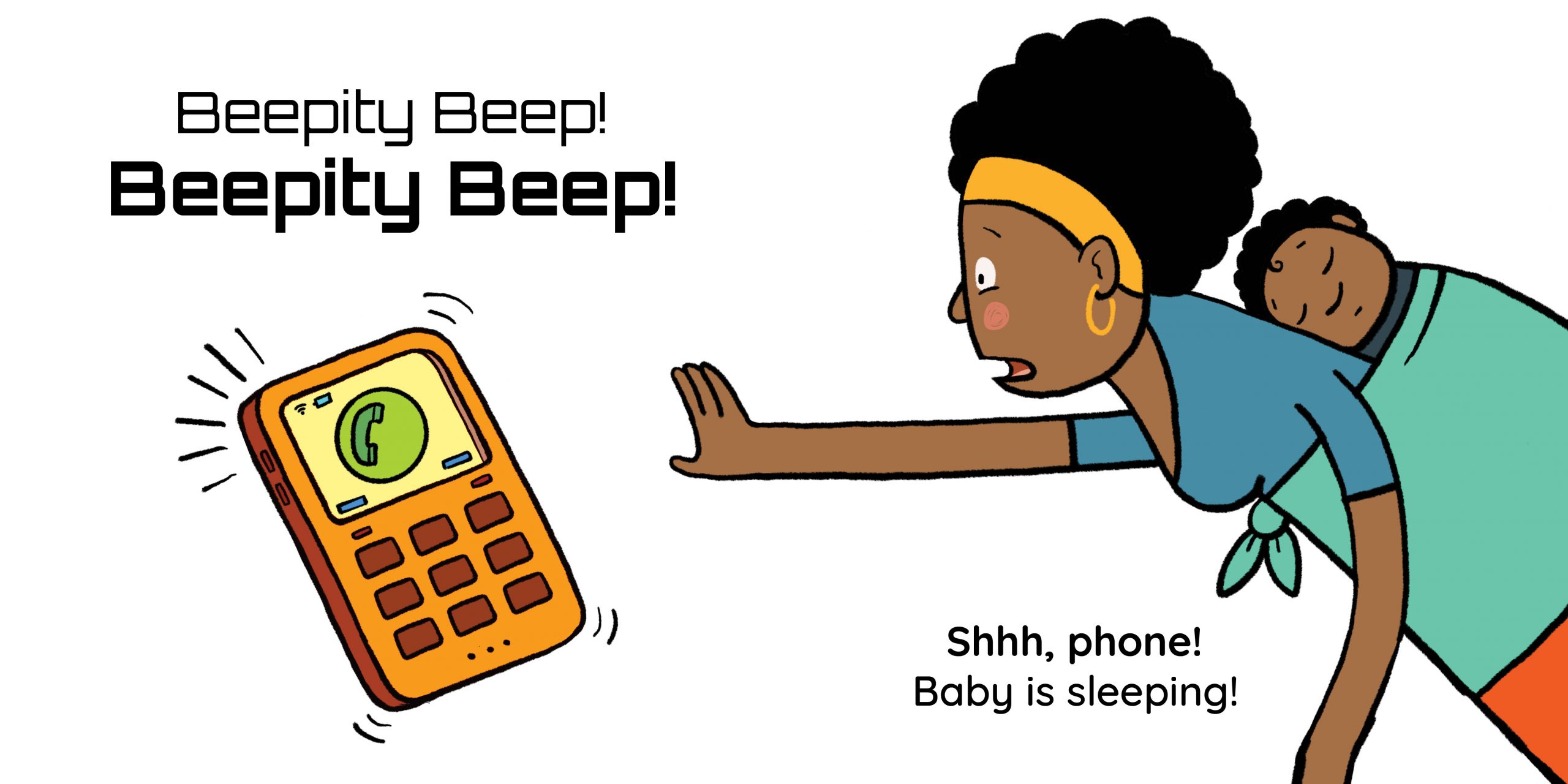 Shhhhh! — original illustrated page 6, English text included