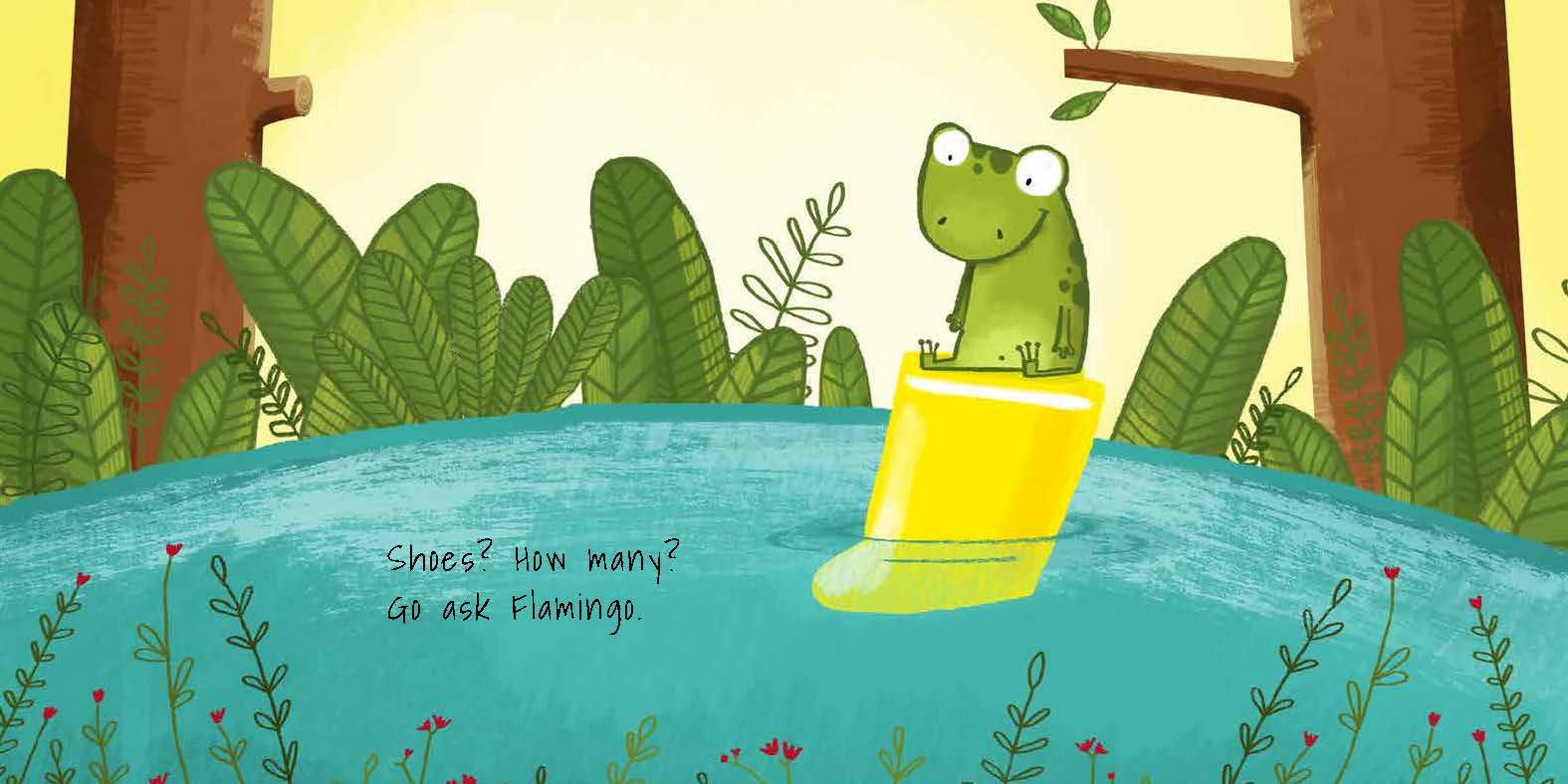 Shongololo’s shoes — original illustrated page 6, English text included