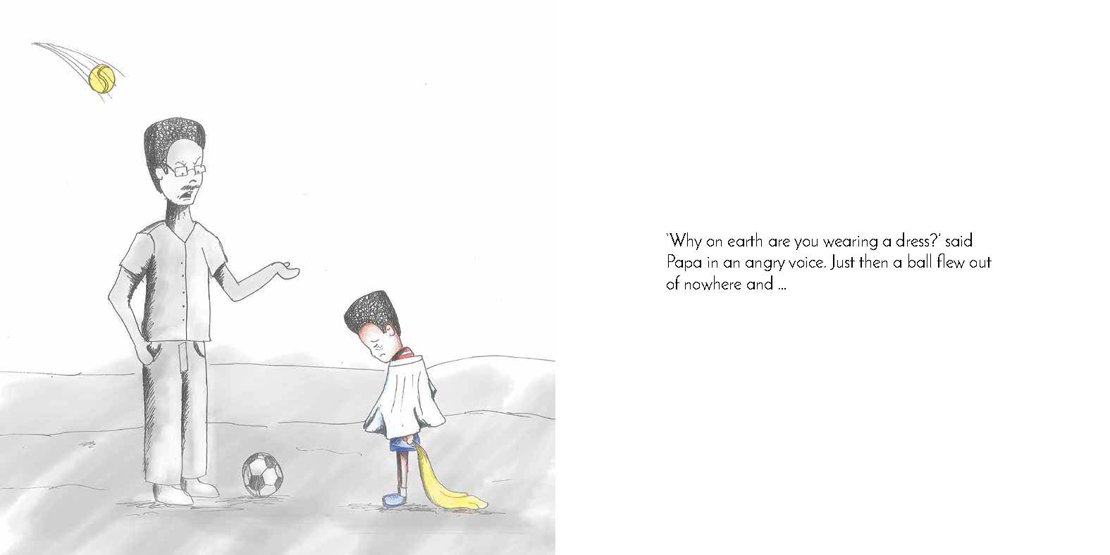 Sima and Siza — original illustrated page 9, English text included