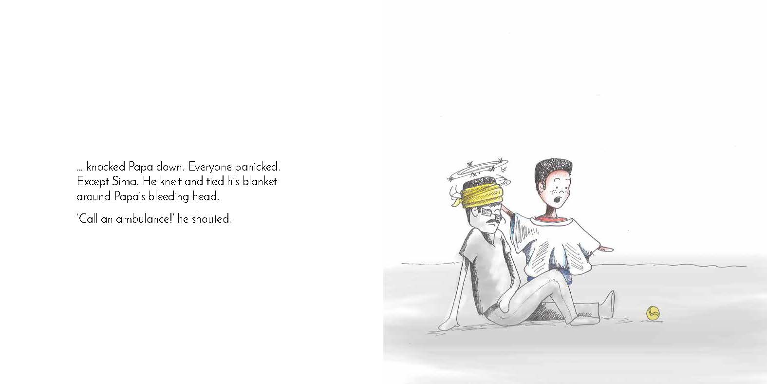Sima and Siza — original illustrated page 10, English text included
