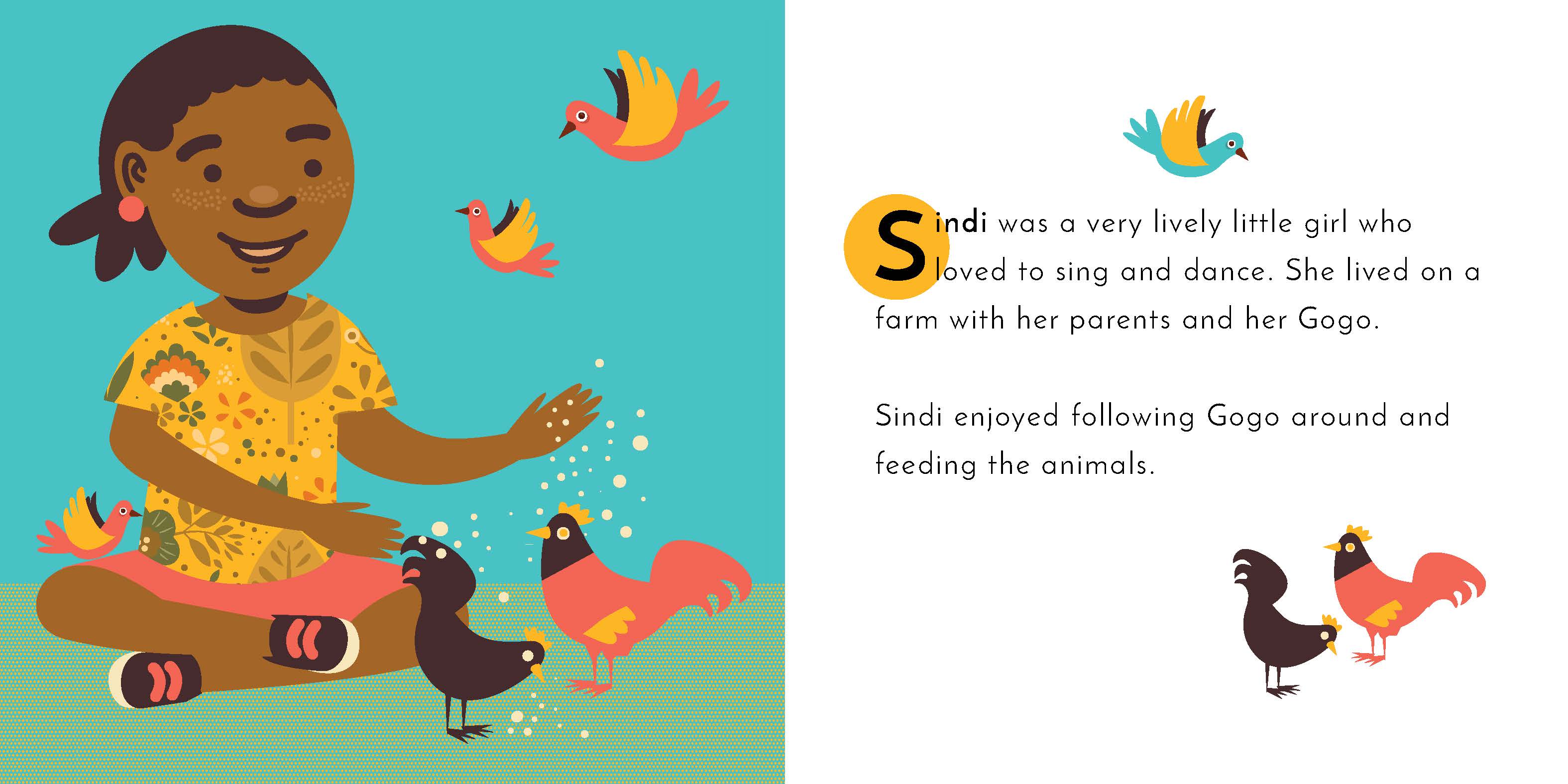 Sindi and the Moon — original illustrated page 5, English text included