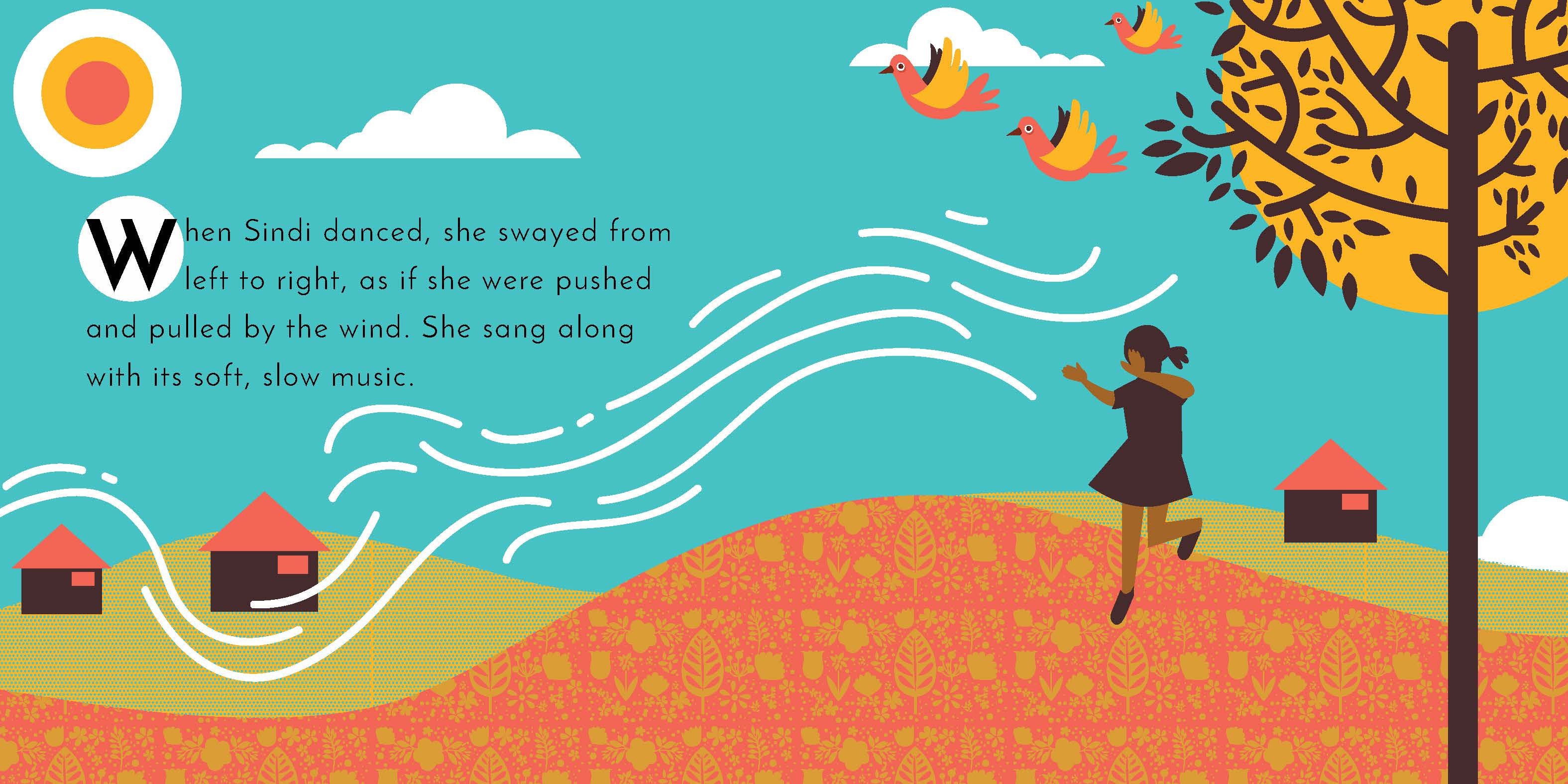 Sindi and the Moon — original illustrated page 8, English text included