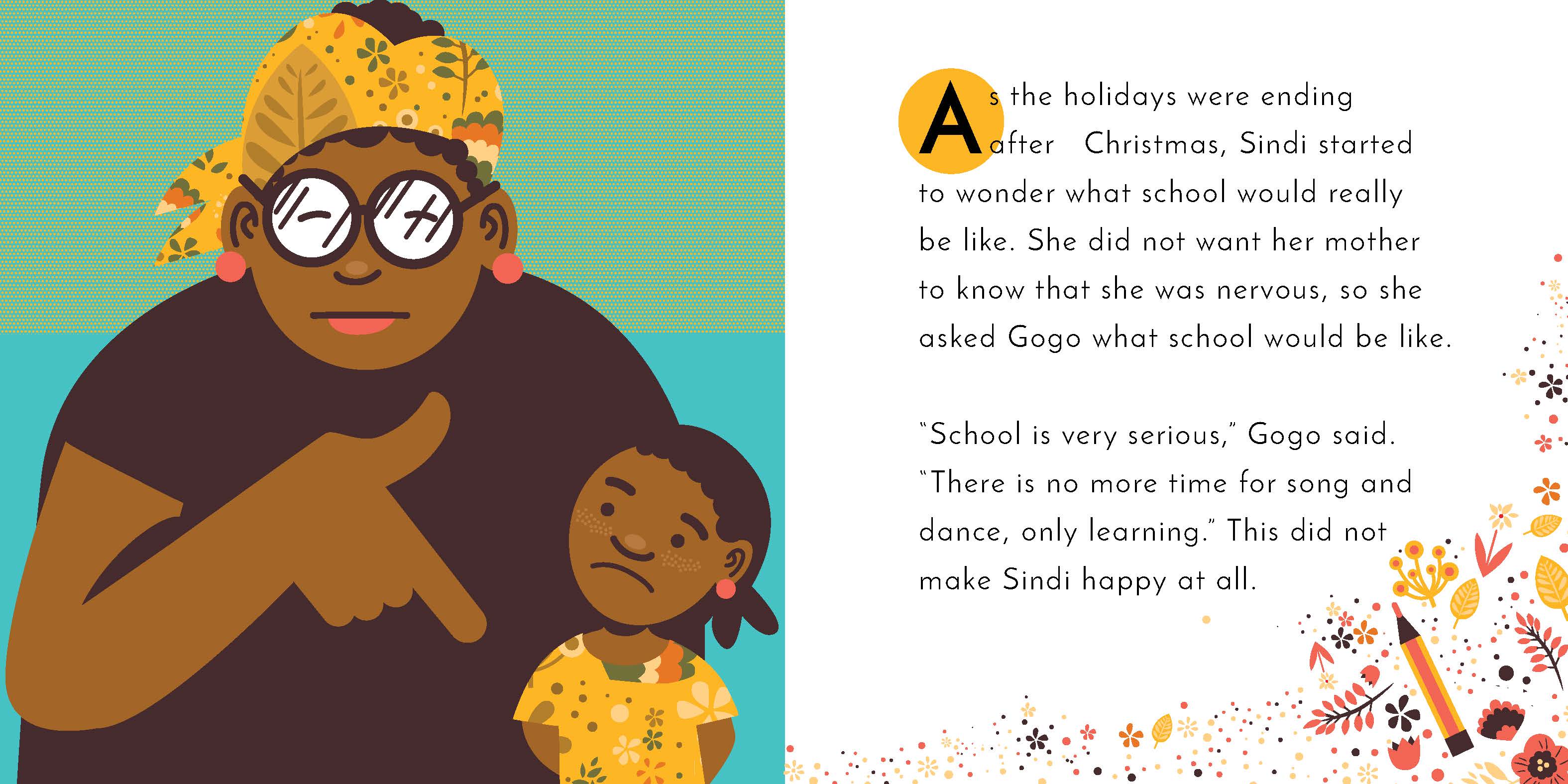 Sindi and the Moon — original illustrated page 9, English text included