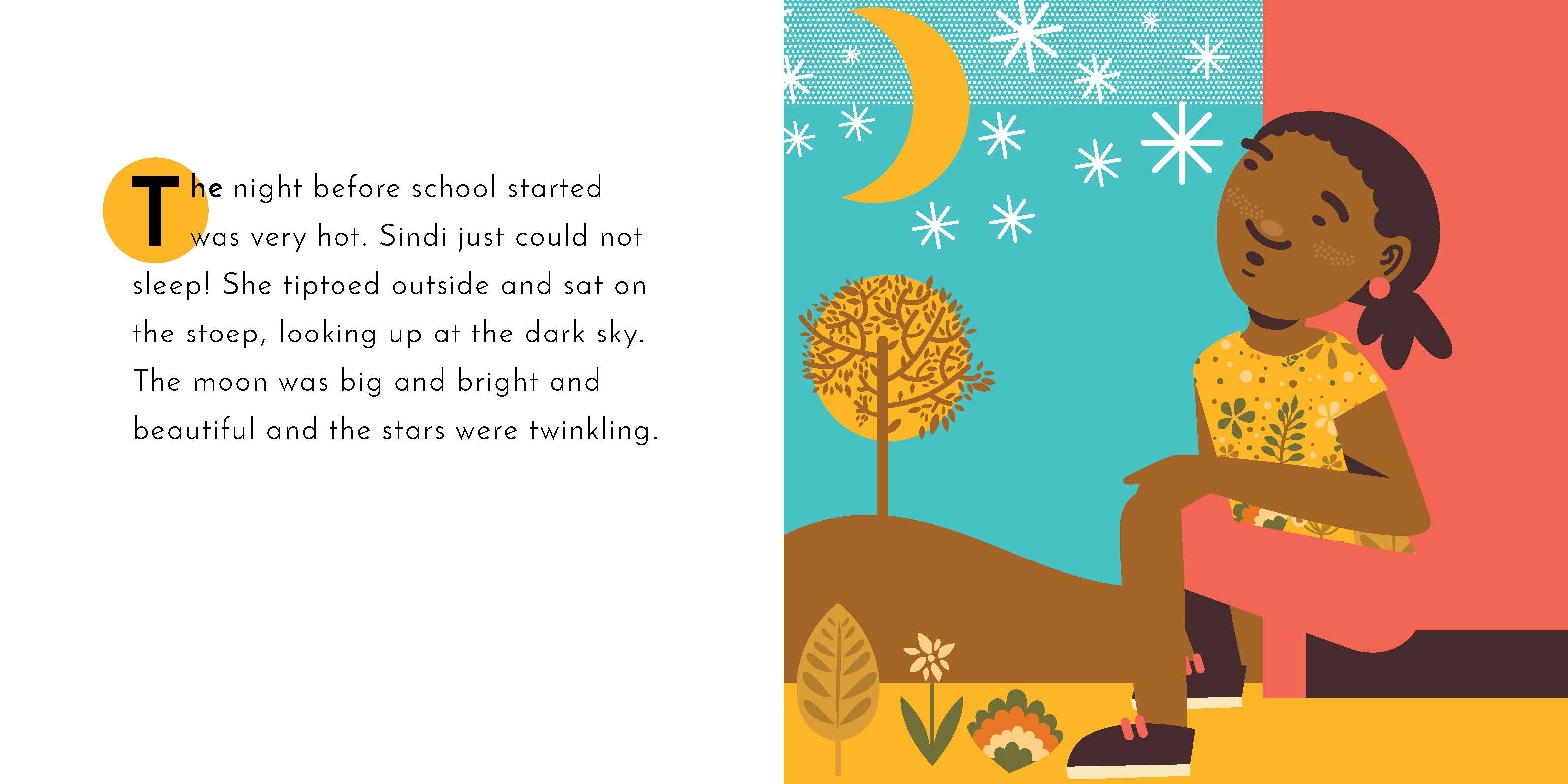 Sindi and the Moon — original illustrated page 10, English text included