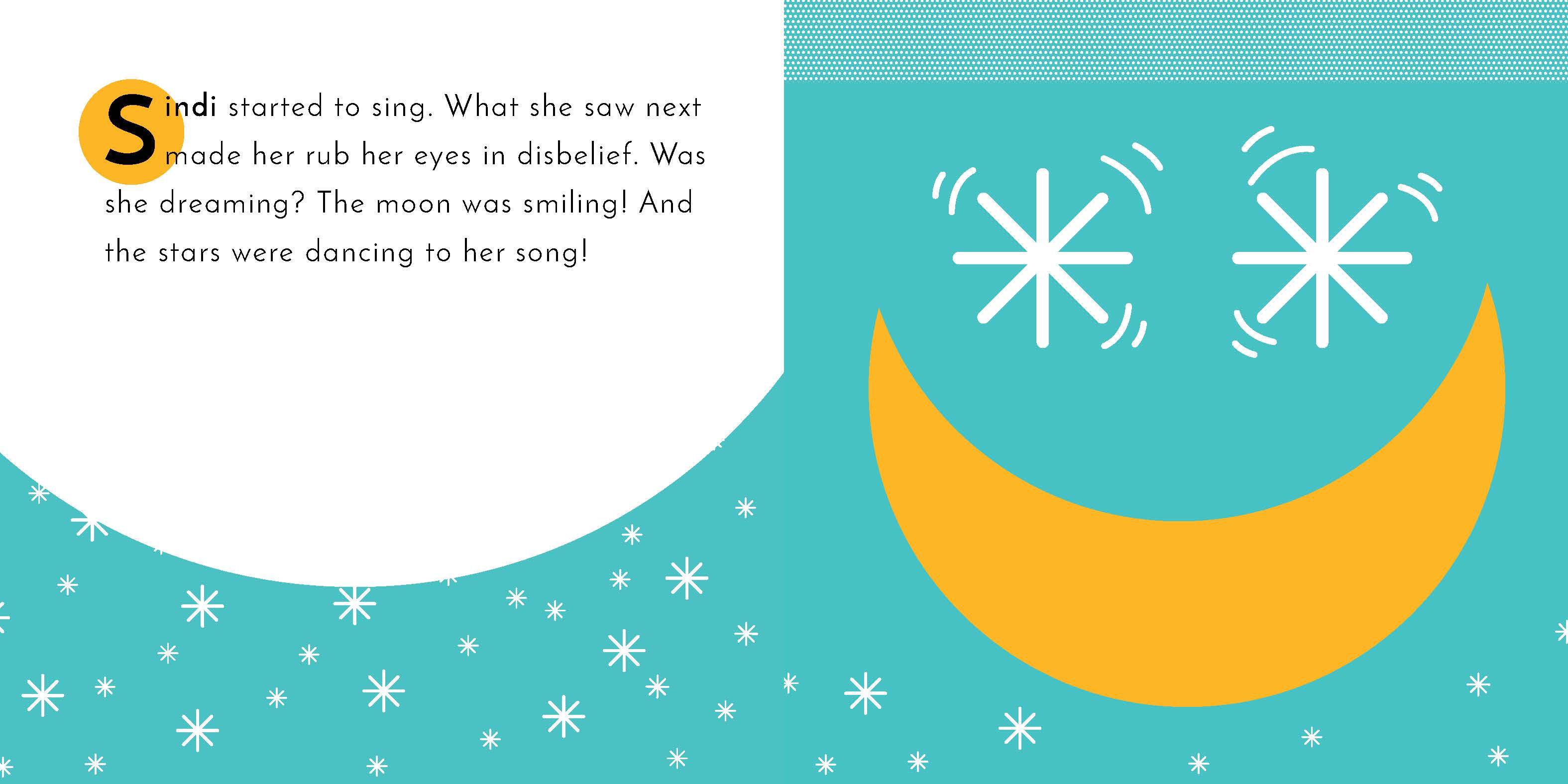 Sindi and the Moon — original illustrated page 12, English text included