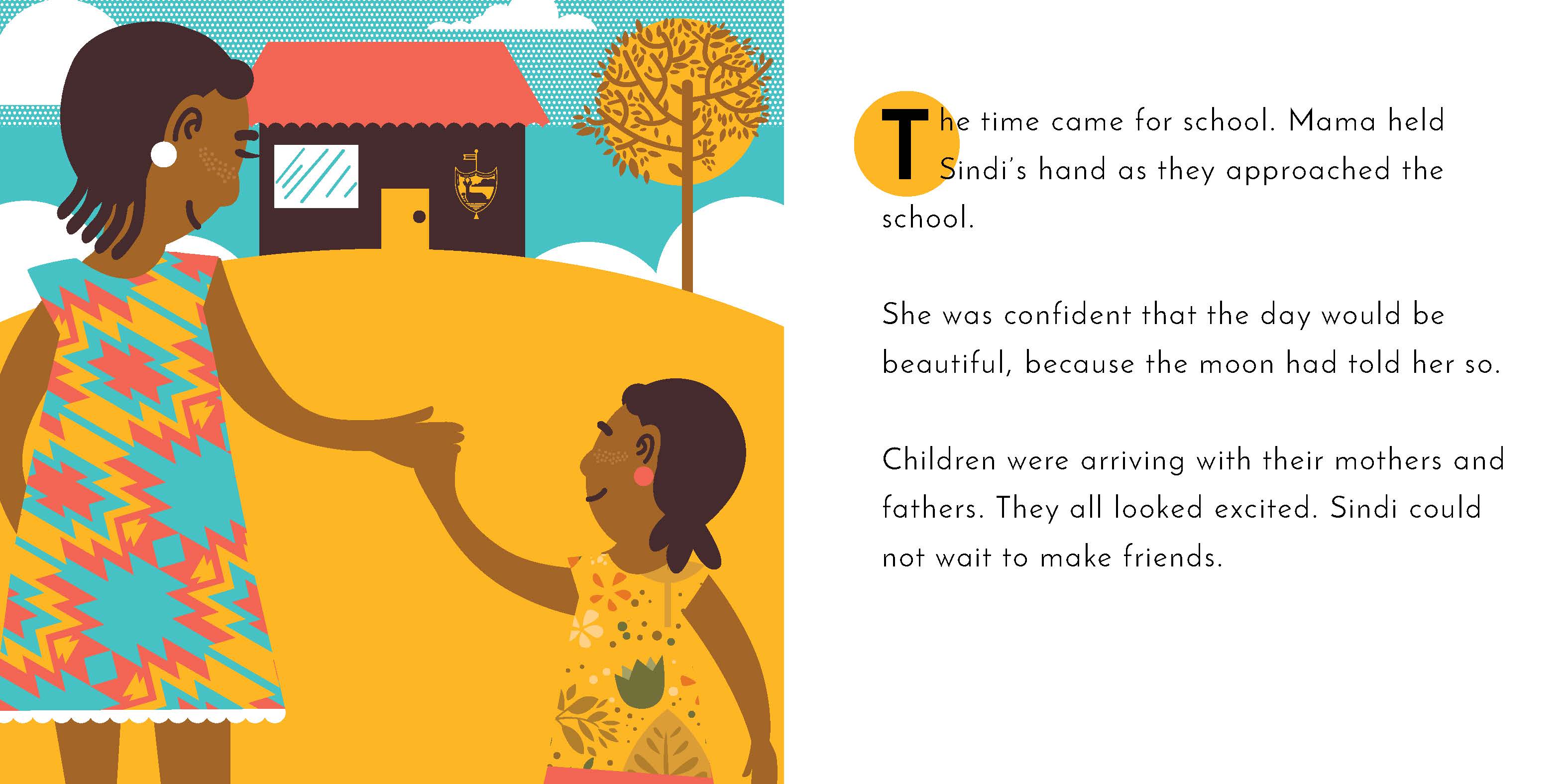 Sindi and the Moon — original illustrated page 15, English text included