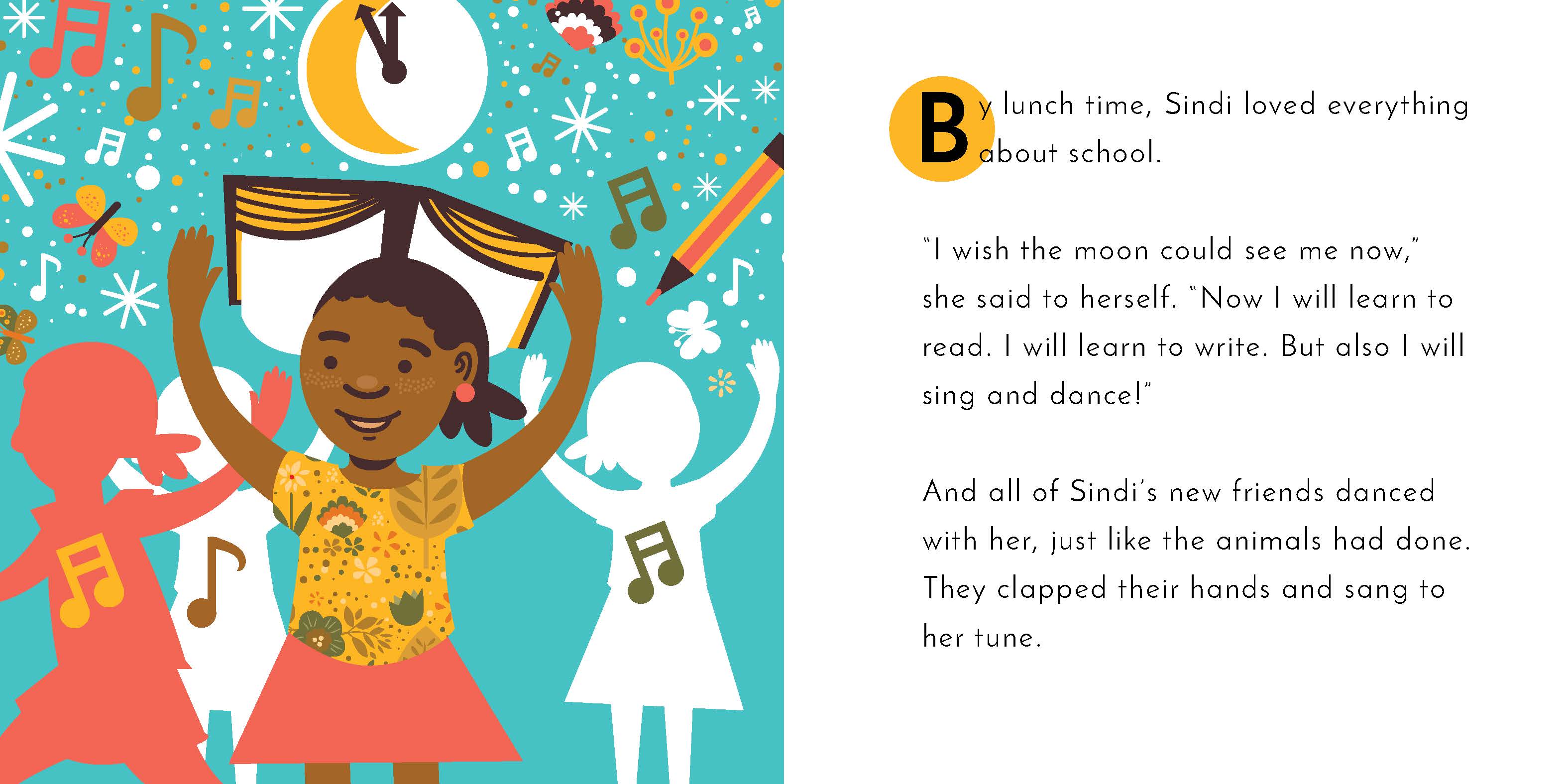 Sindi and the Moon — original illustrated page 16, English text included