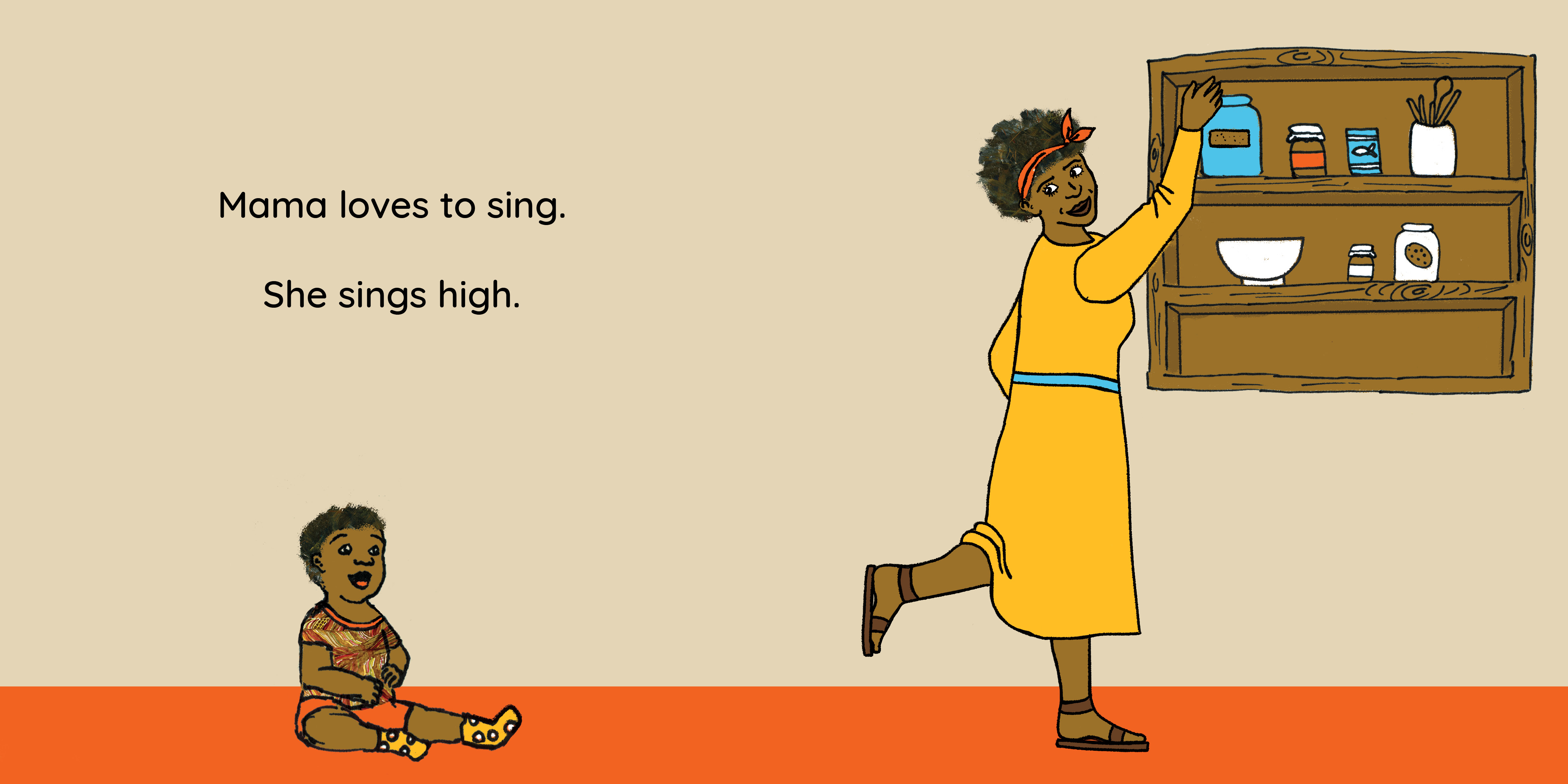 Sing to me — original illustrated page 2, English text included