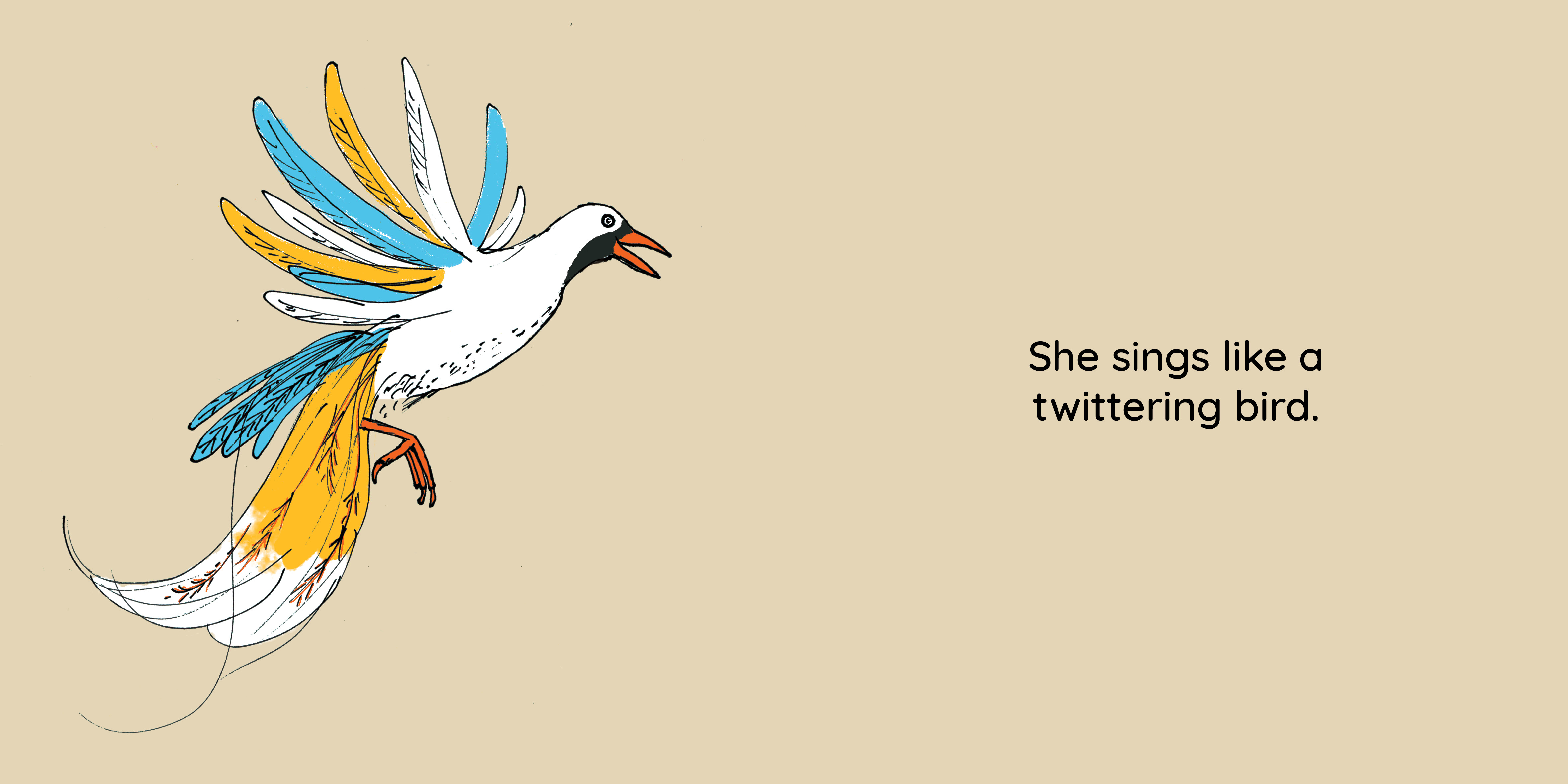 Sing to me — original illustrated page 4, English text included