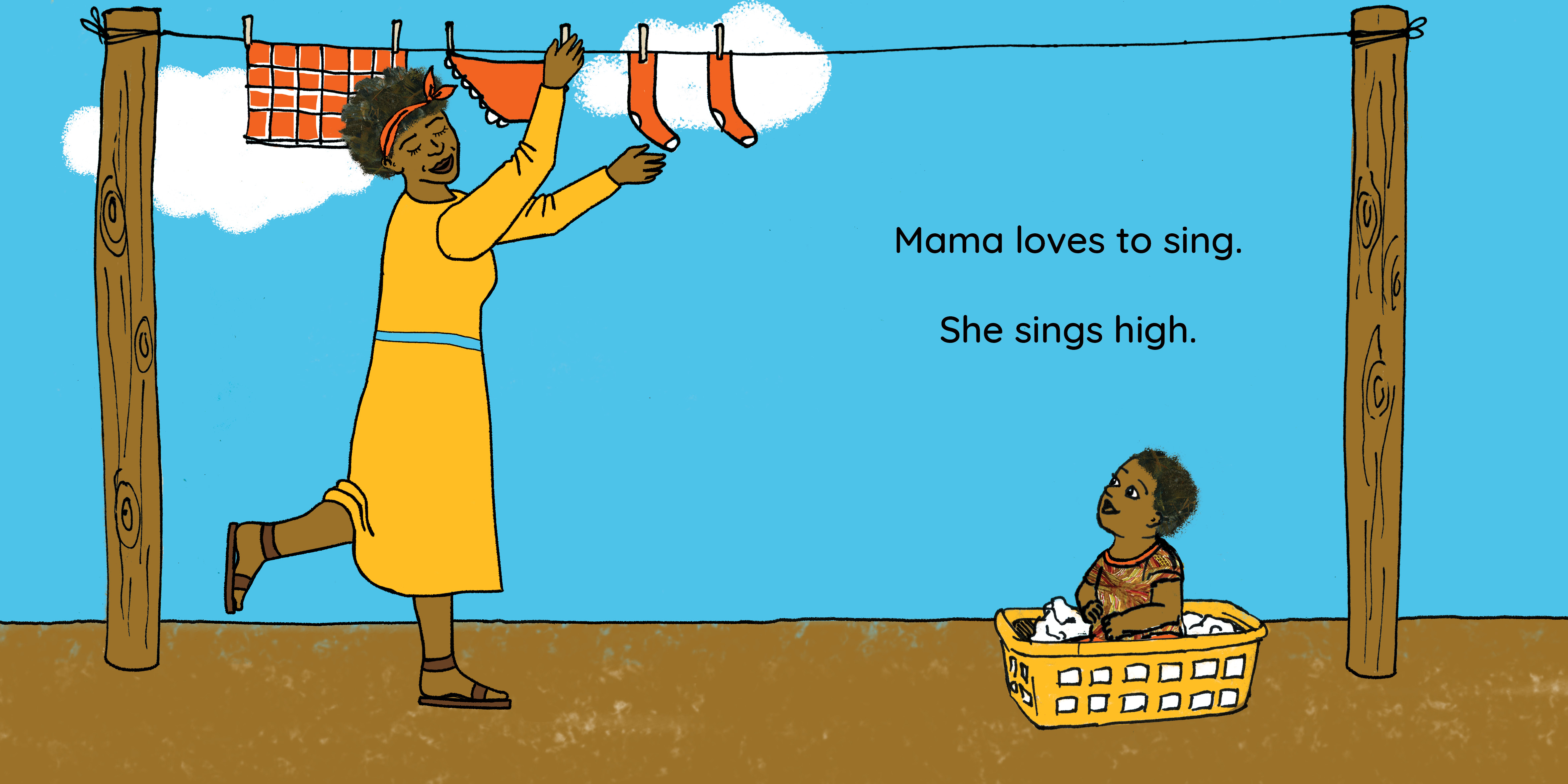 Sing to me — original illustrated page 5, English text included